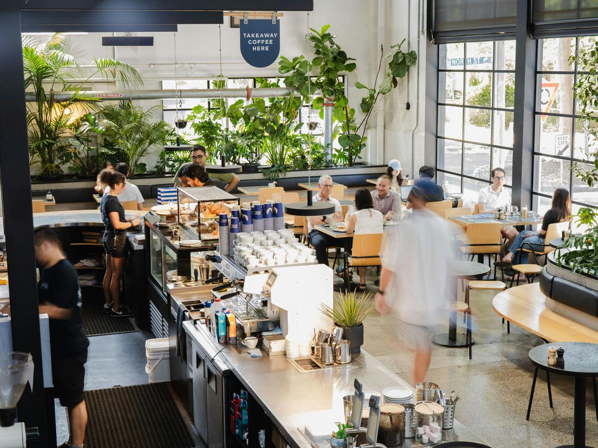The Richmond cafe in action with staff and customers