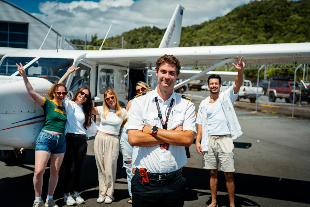 Some very happy customers with one of our great pilots
