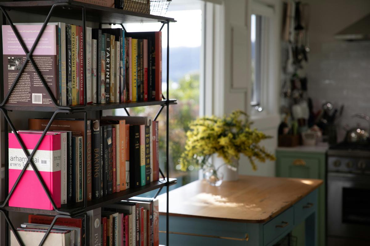 Cookbook Library at Florian Cottage