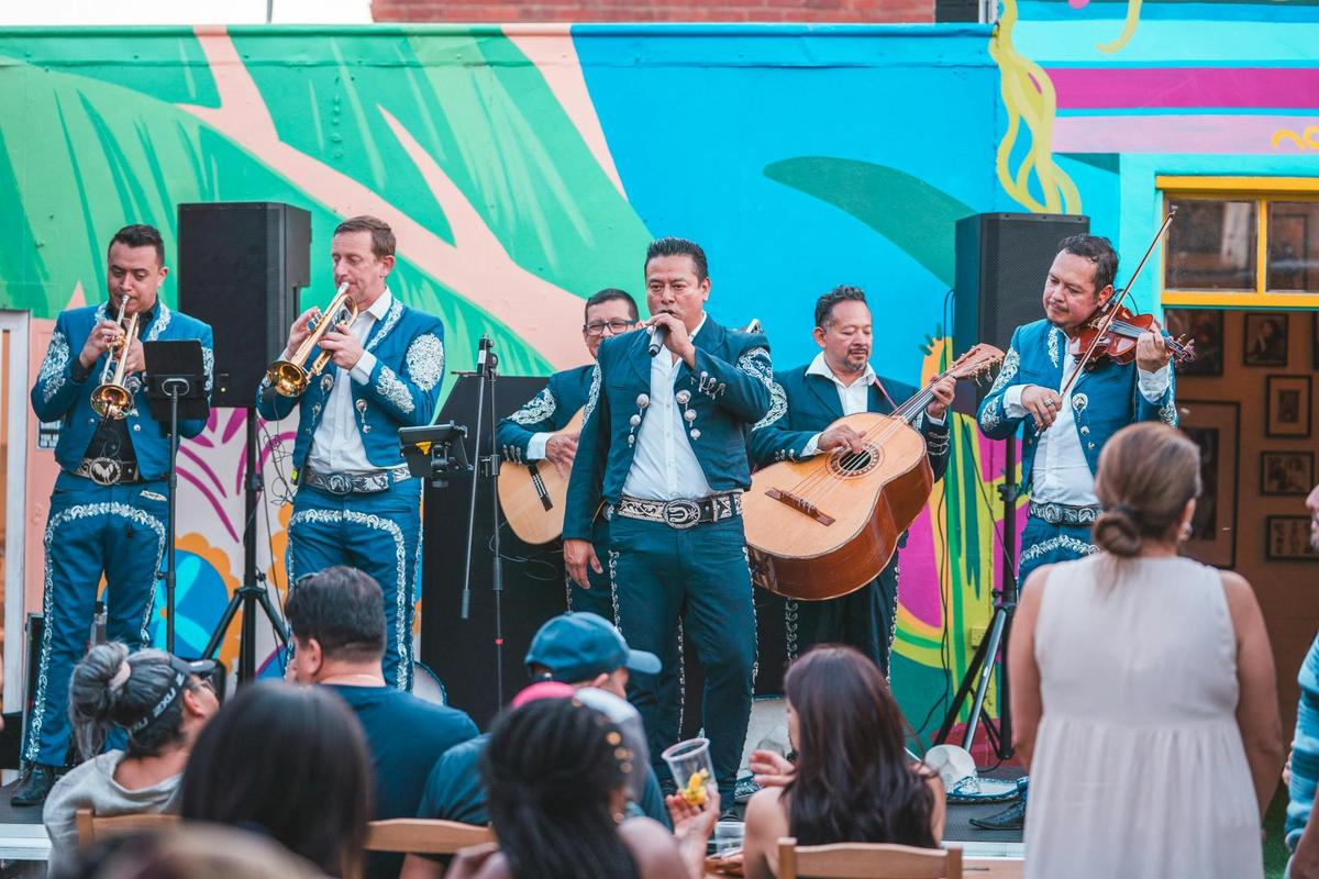 Live mariachi performances bring Mexican music to La Esquina Latina.