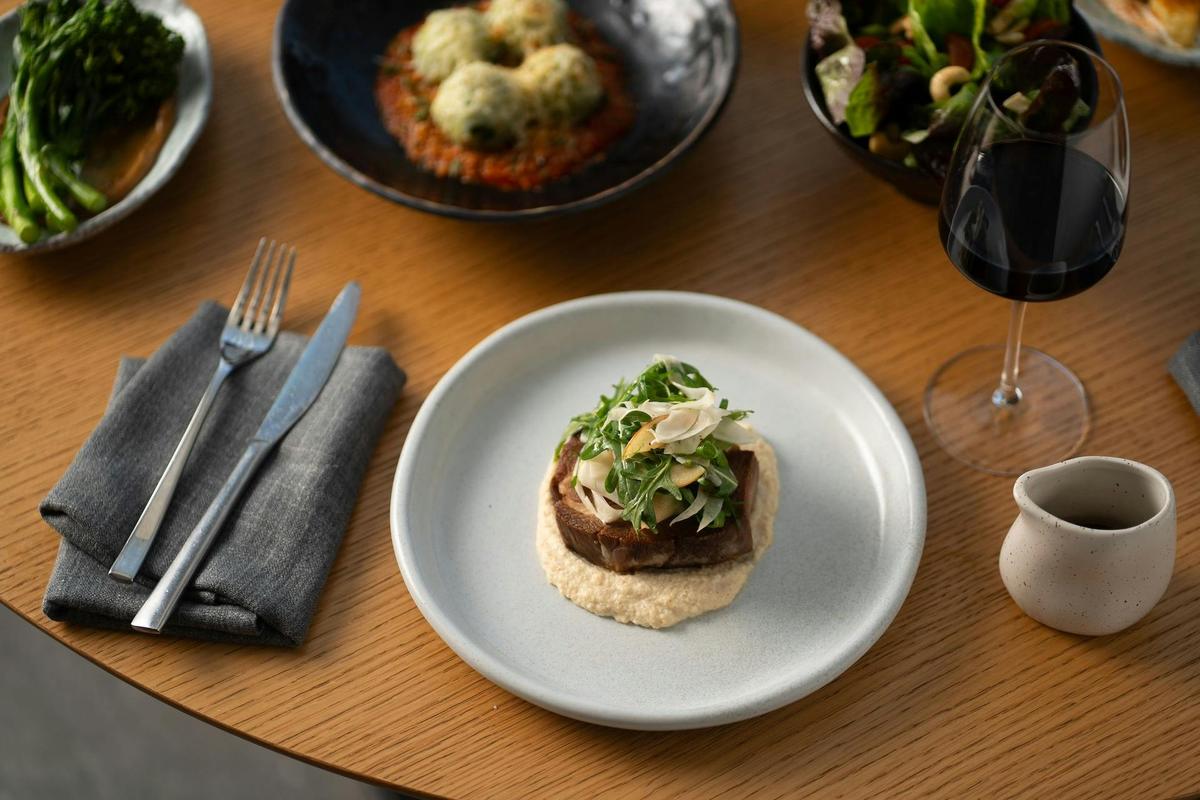 Dinner menu at Ember & Vine restaurant in Mawson Lakes.