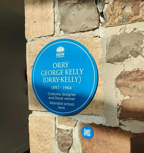 Orry-Kelly Blue Plaque