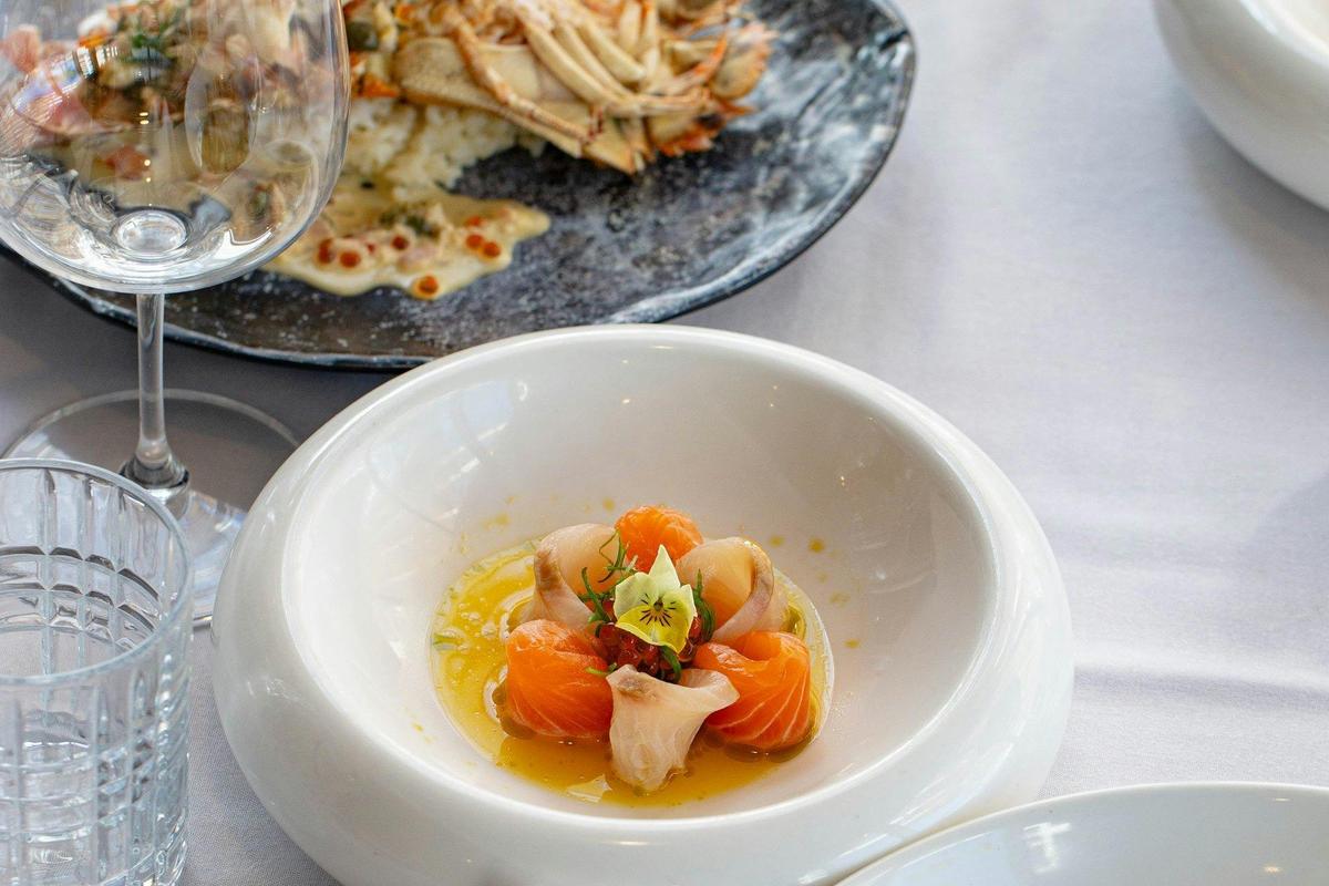 Shared dishes at River House, Southport.
