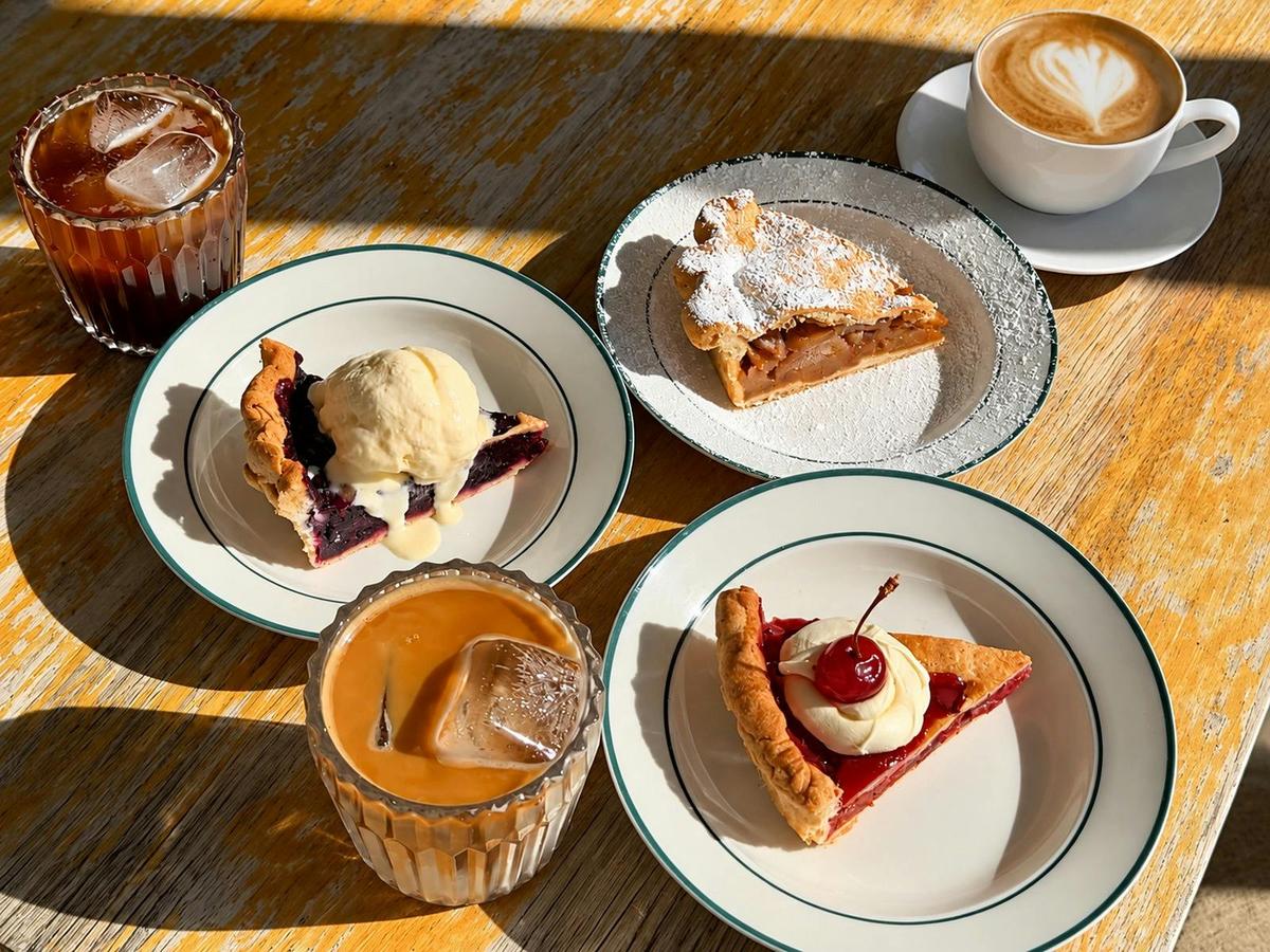 Sweet treats and coffee in the sunshine ☀️