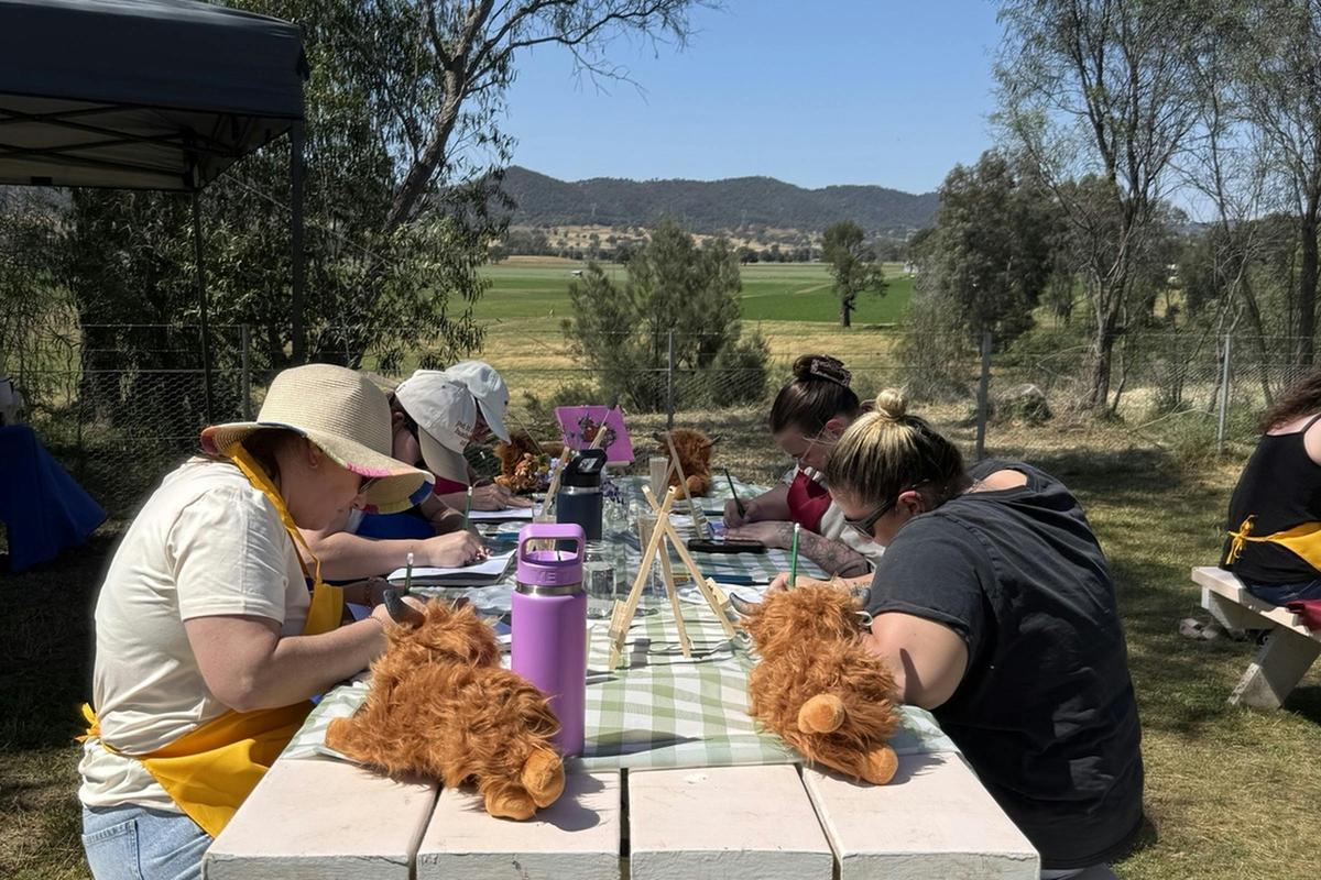 Creative Workshops in the paddock at River Rocks Stud.