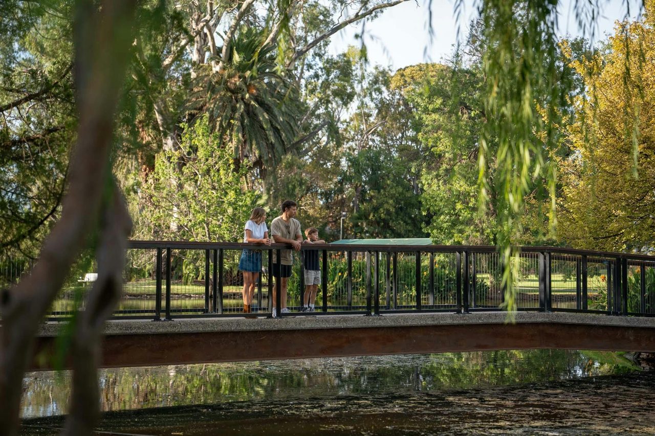 Bridge over lagoon
