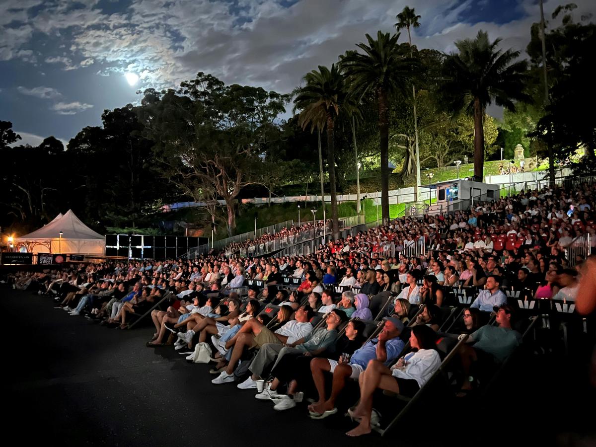 Audience basking in the moonlight