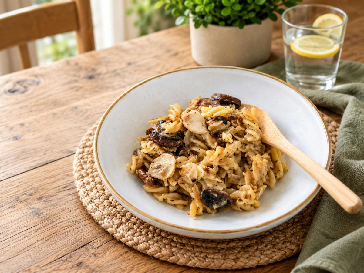 Mushroom Ragout and Pasta