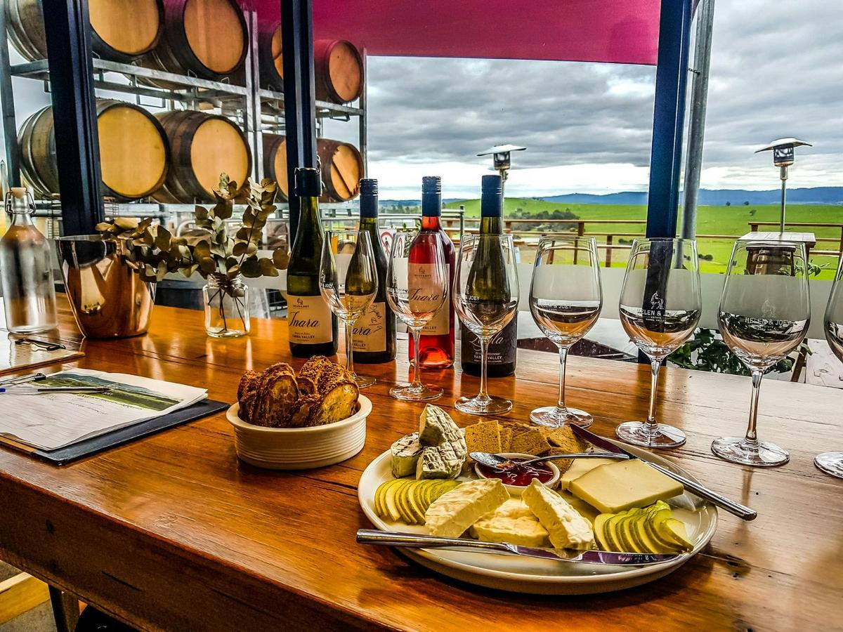 Enjoy local wines and fresh grazing boards
