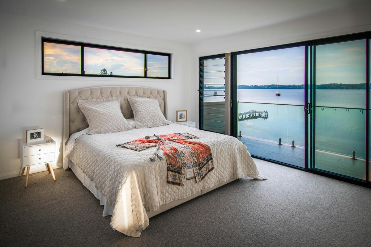 Master bedroom lakeside with views