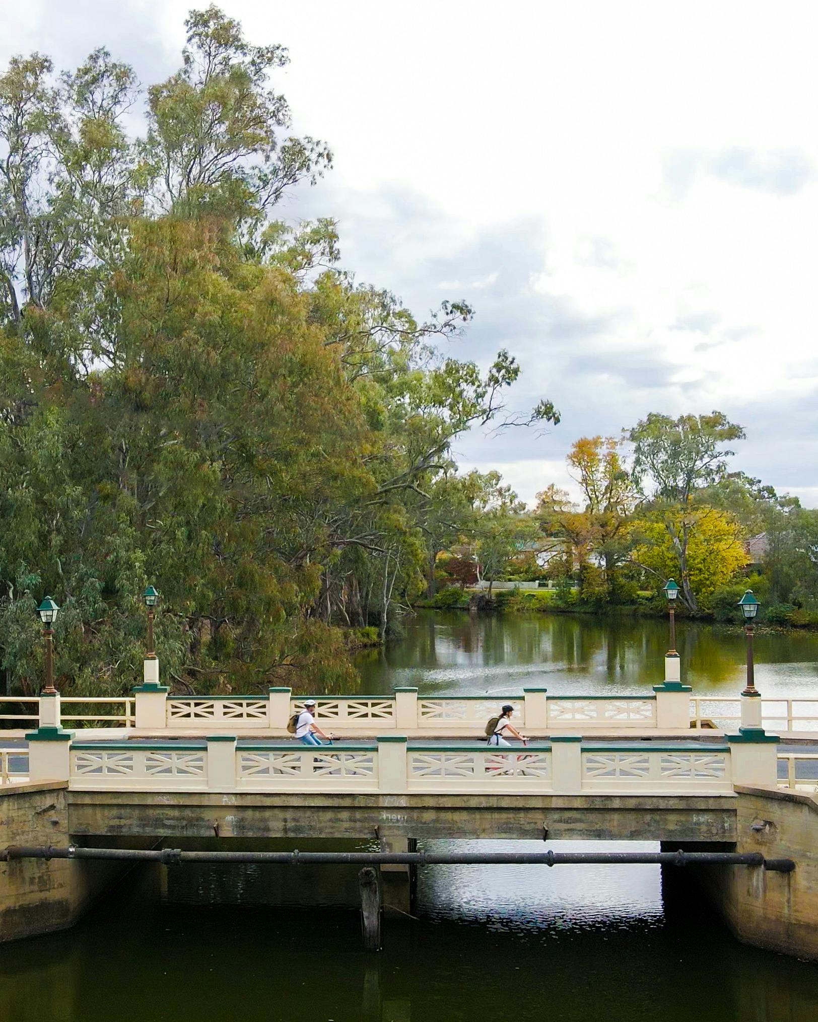Cycling over the Wollundry Lagoon