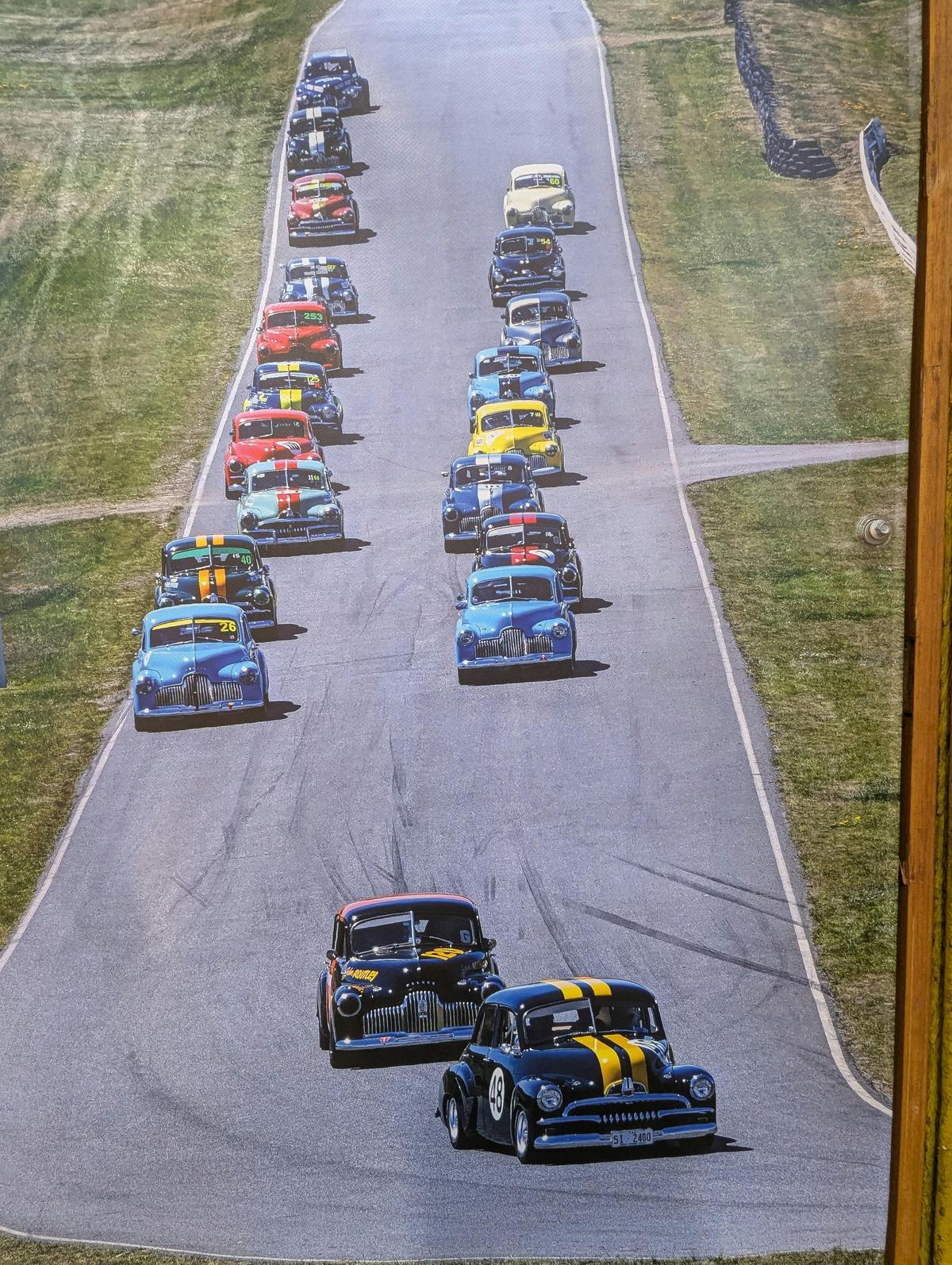 Poster inside the Longford Motorsport exhibition