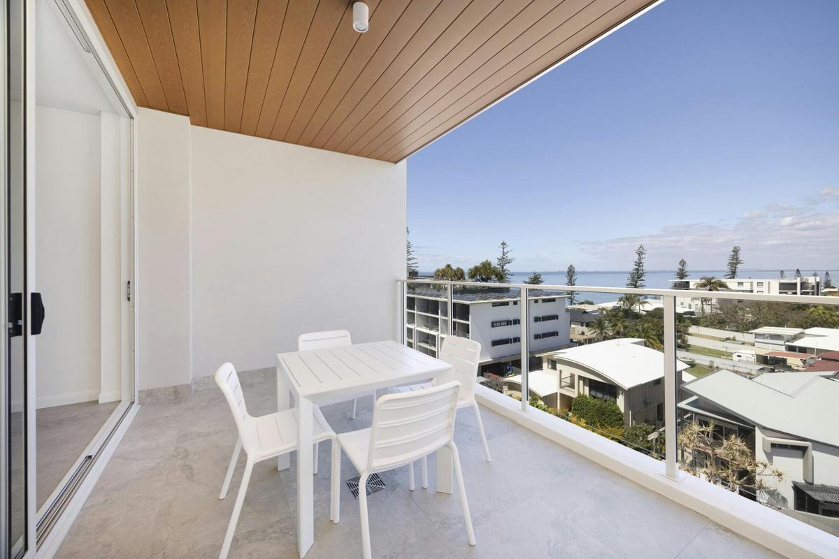 Balcony with sea views
