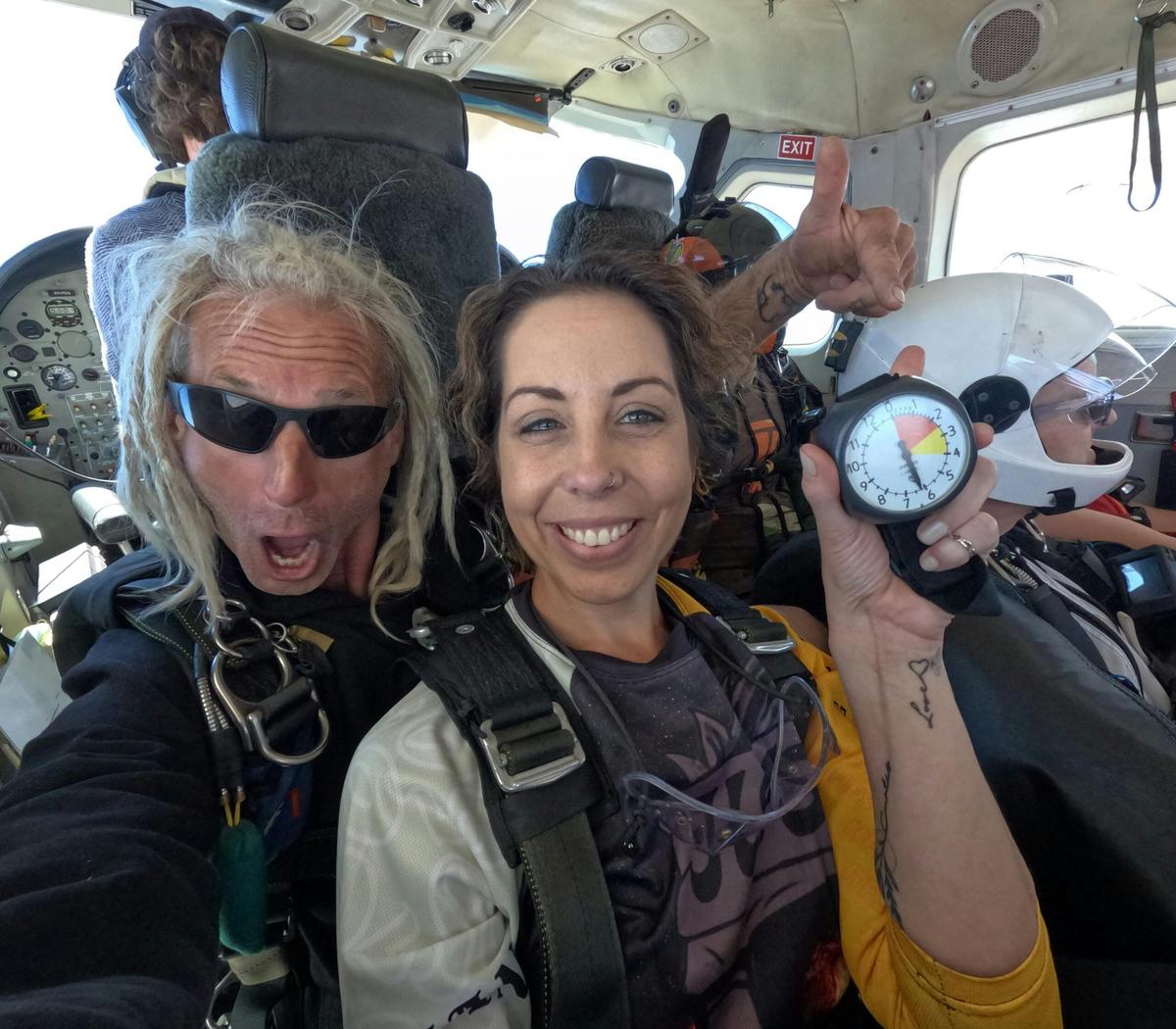 All smiles on the climb to altitude