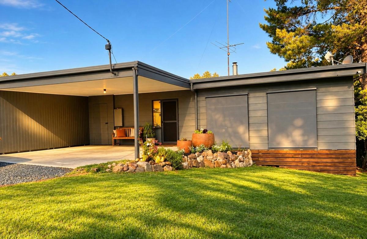 Front of the property with the carport