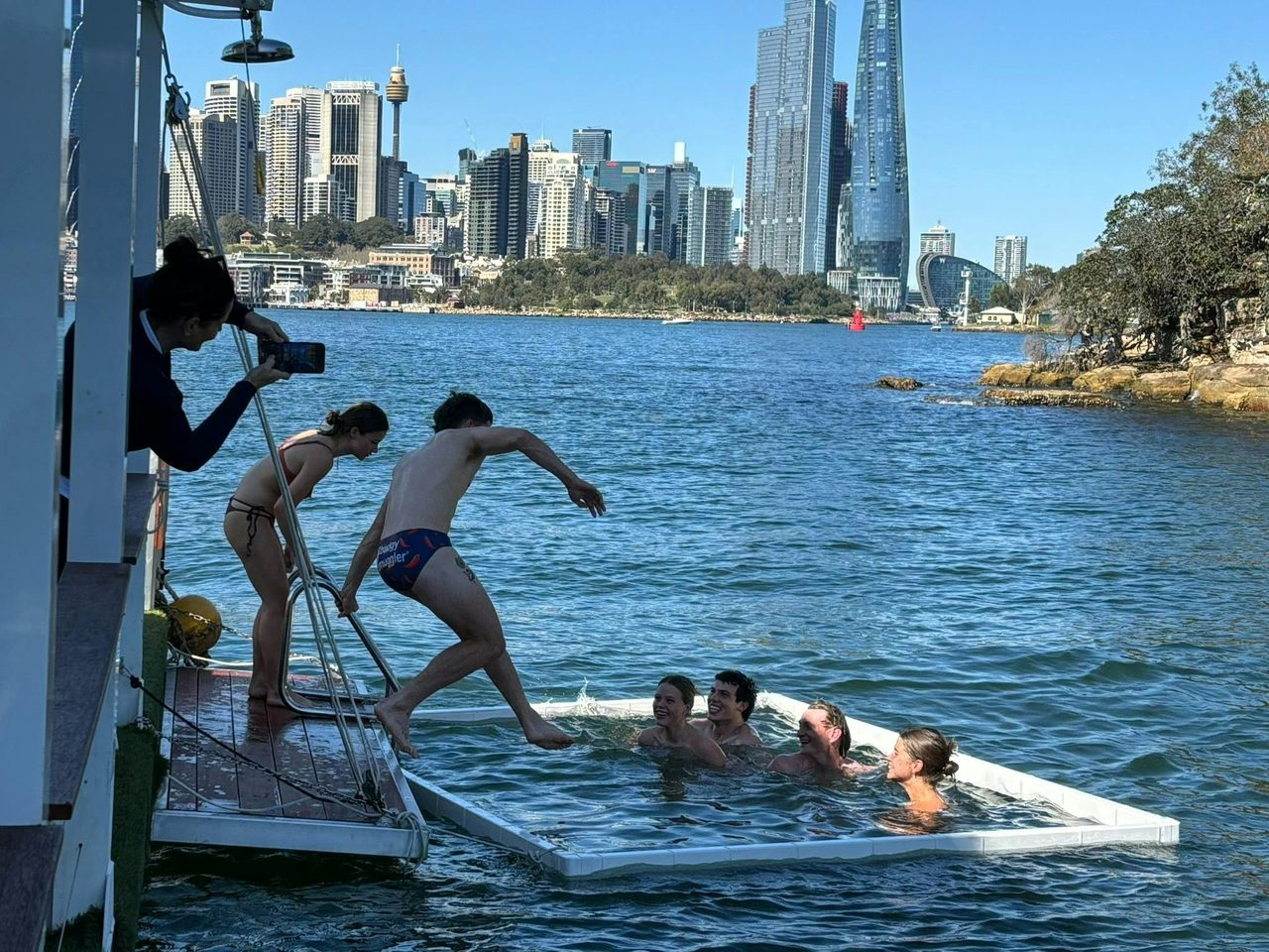 Time to cold plunge in the harbour!