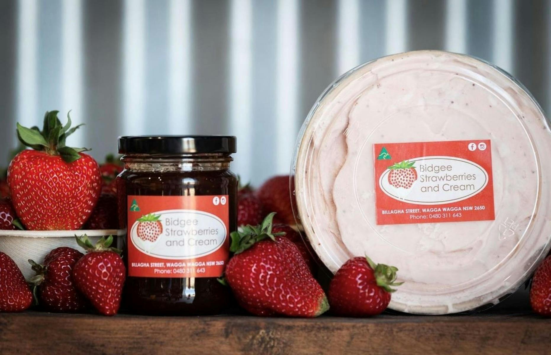 Strawberry Jam and Real Strawberry Ice cream