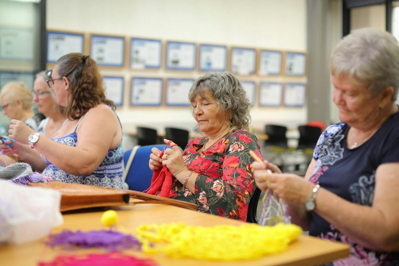 Our popular Knit, Stitch and Yarn program is open to all