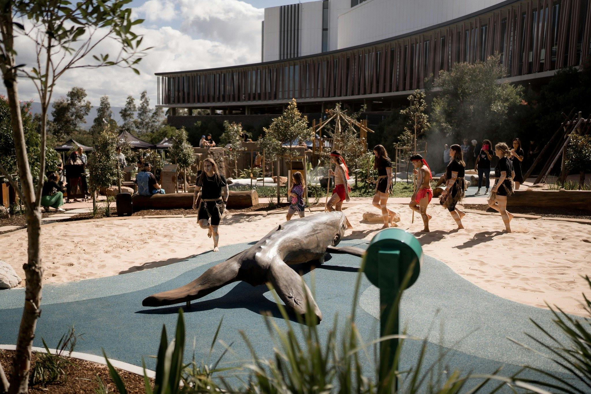 Whale- Play area at the Yirran Maru Aboriginal  Interpretive Playspace