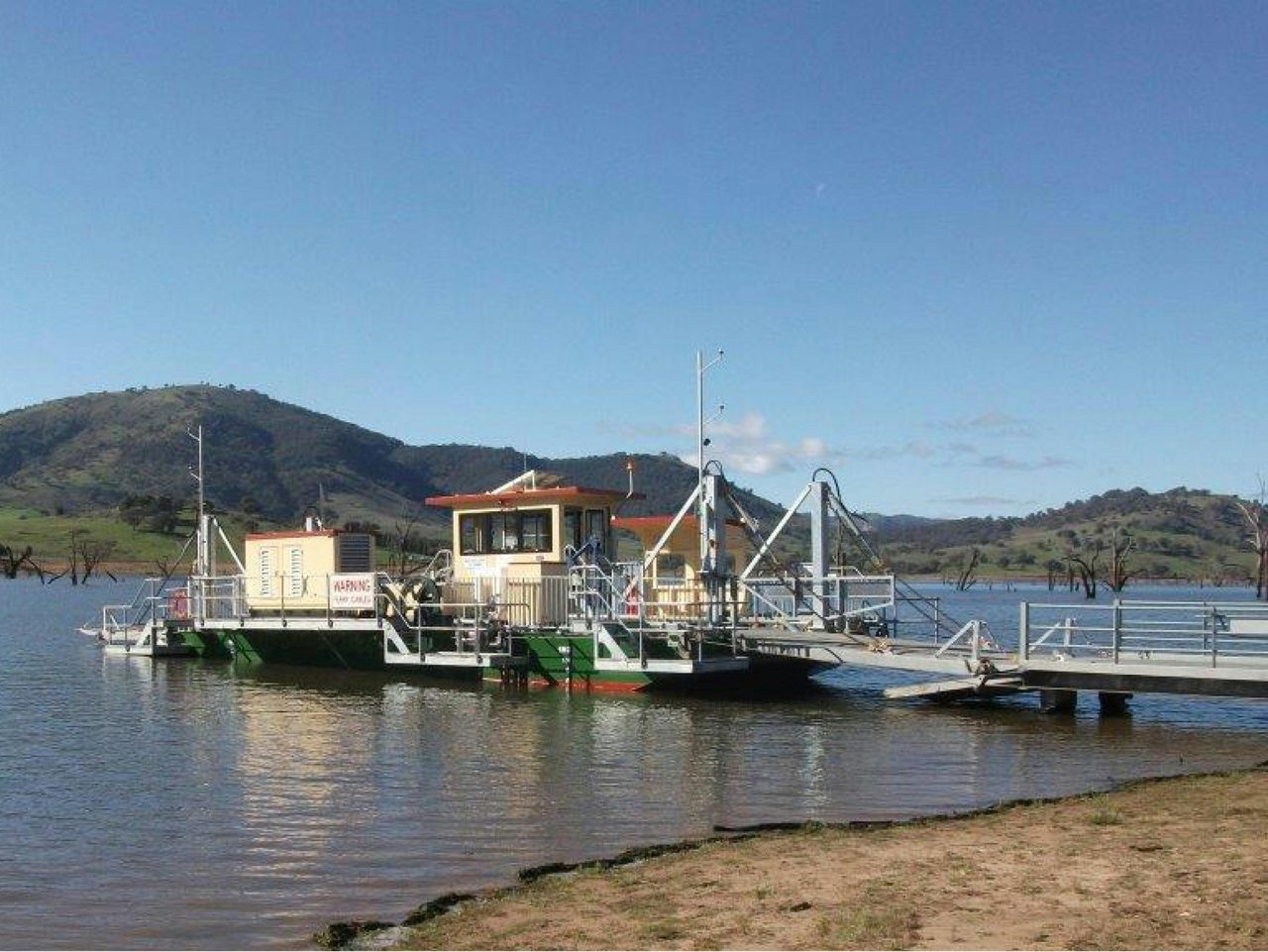 Cross the Murray River at the Wymah Ferry