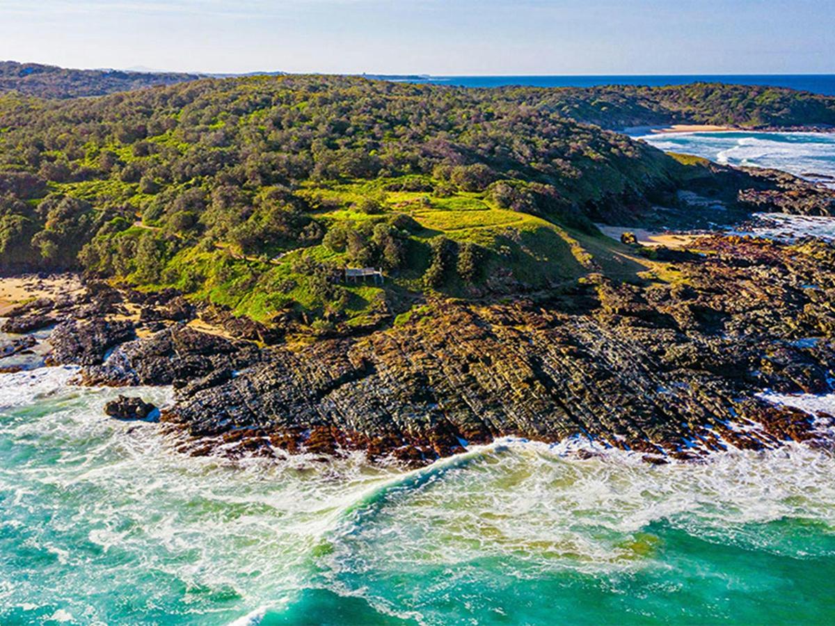 An aerial view of Wilsons Headland picnic area in Yuraygir National Park. Photo: Jessica Robertson