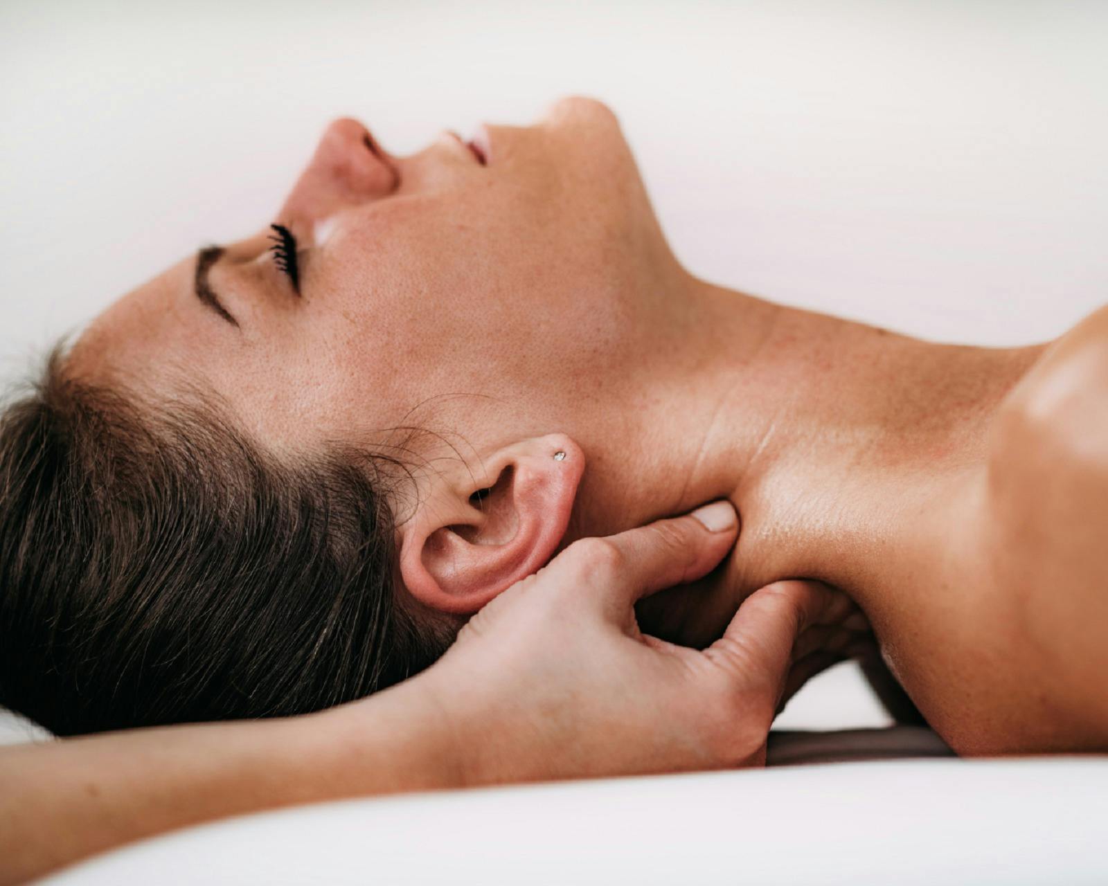 Woman having  spinal flow treatment