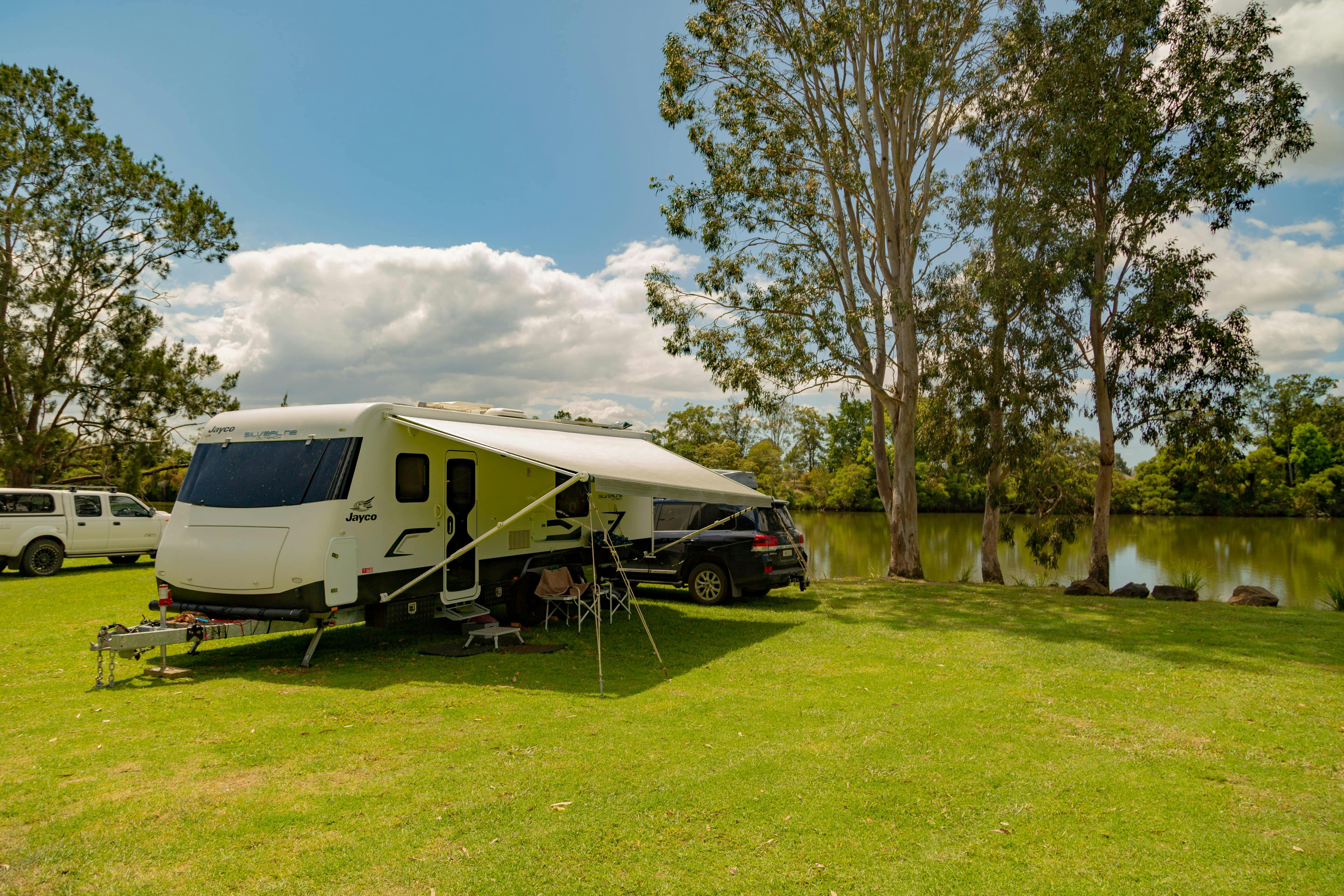 A caravan in the caravan park at Coraki