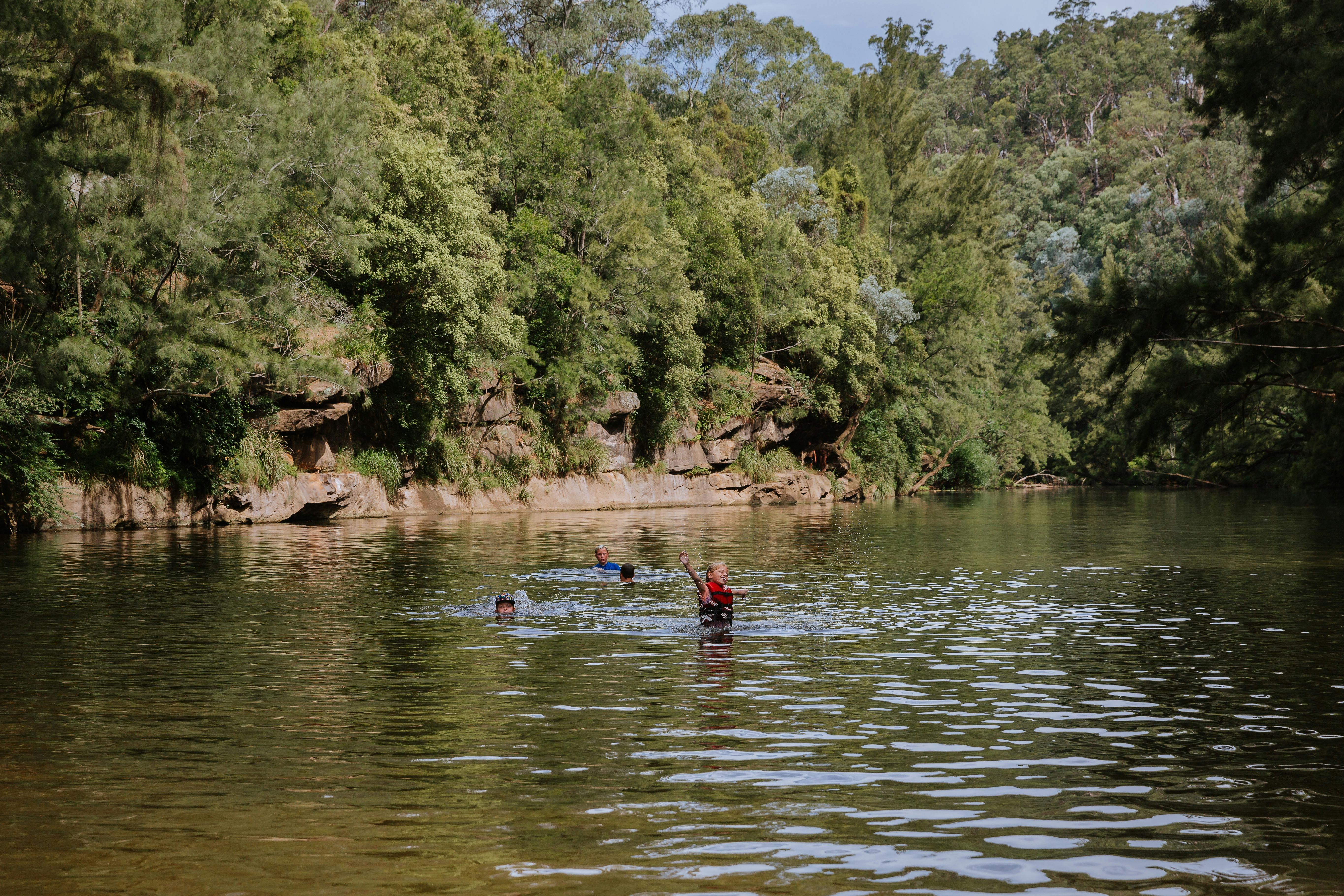 Swimmers at Douglas Park Gorge