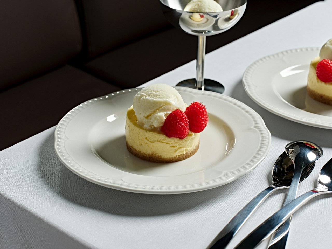 New York Cheesecake with Vanilla Ice Cream