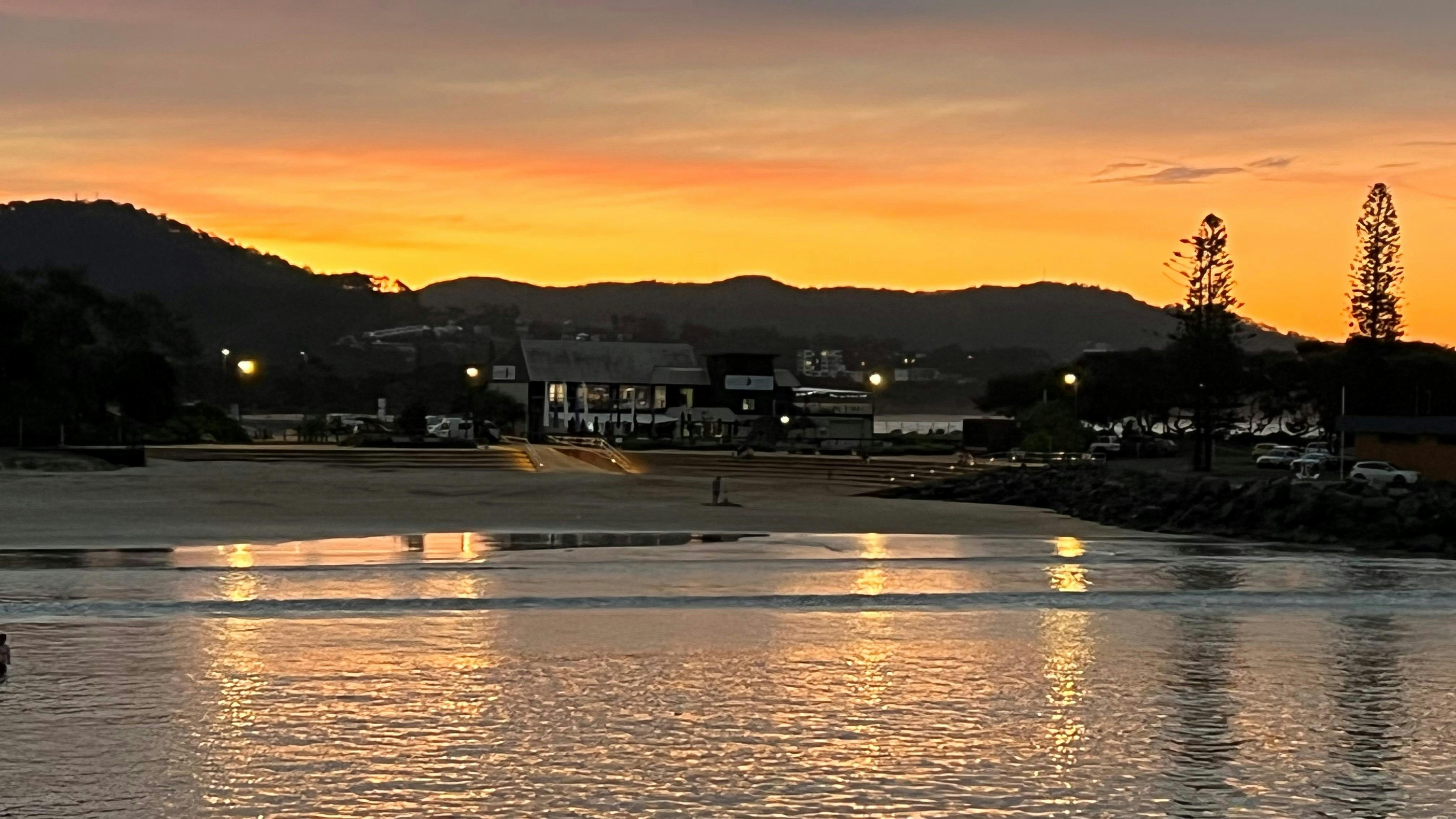Sunset views over the Yachtie
