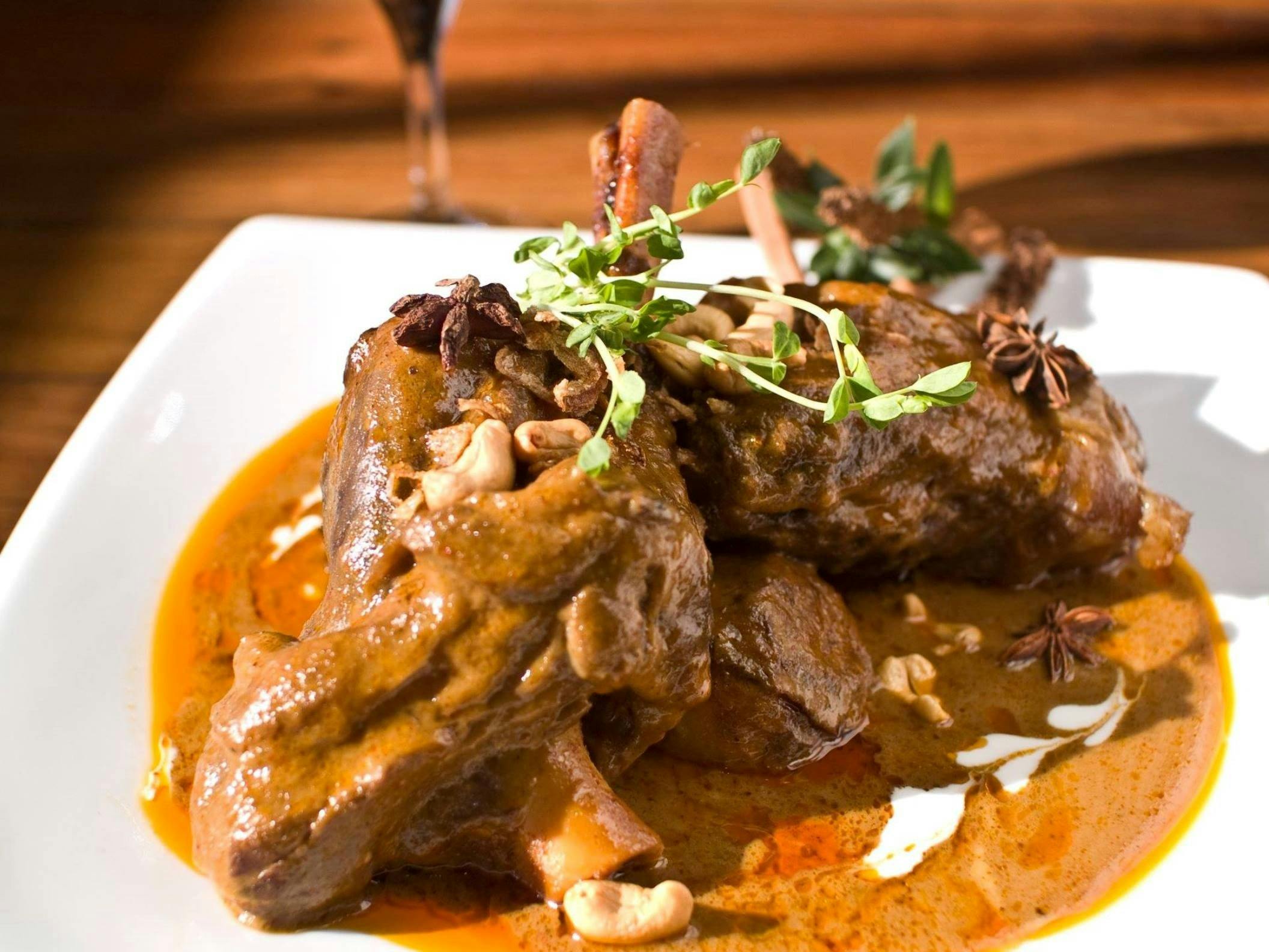 Lamb shanks - musaman Curry  at Andaman Thai, Shellharbour Village