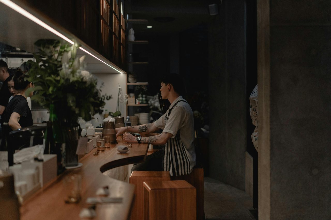 Solo diner at Amuro