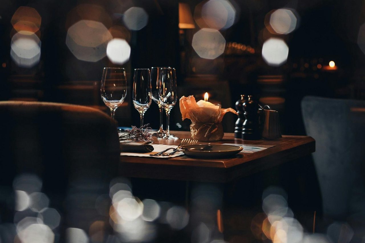 Candlelit dining
