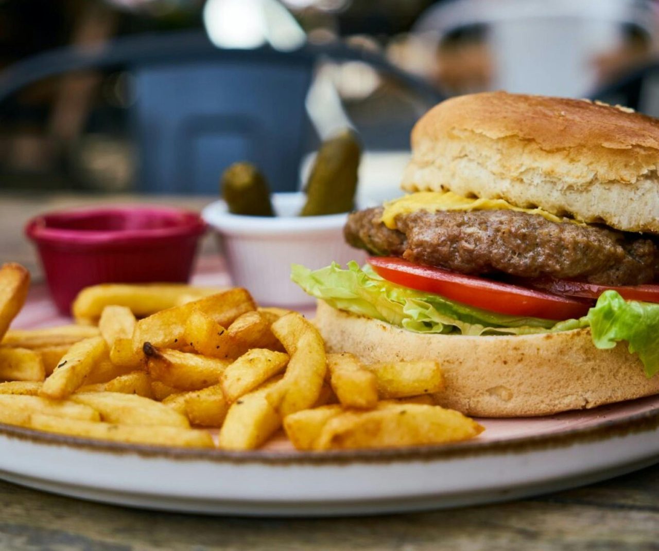 Burger and Chips