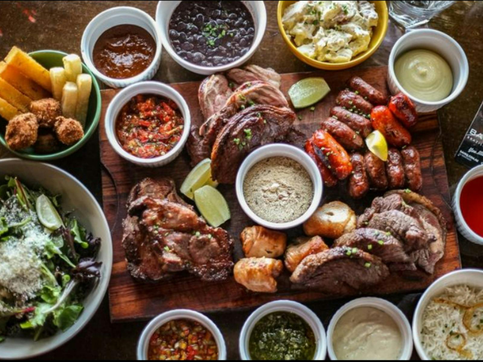 Our Churrasco items are spit roasted over Natural Charcoal and Iron Bark