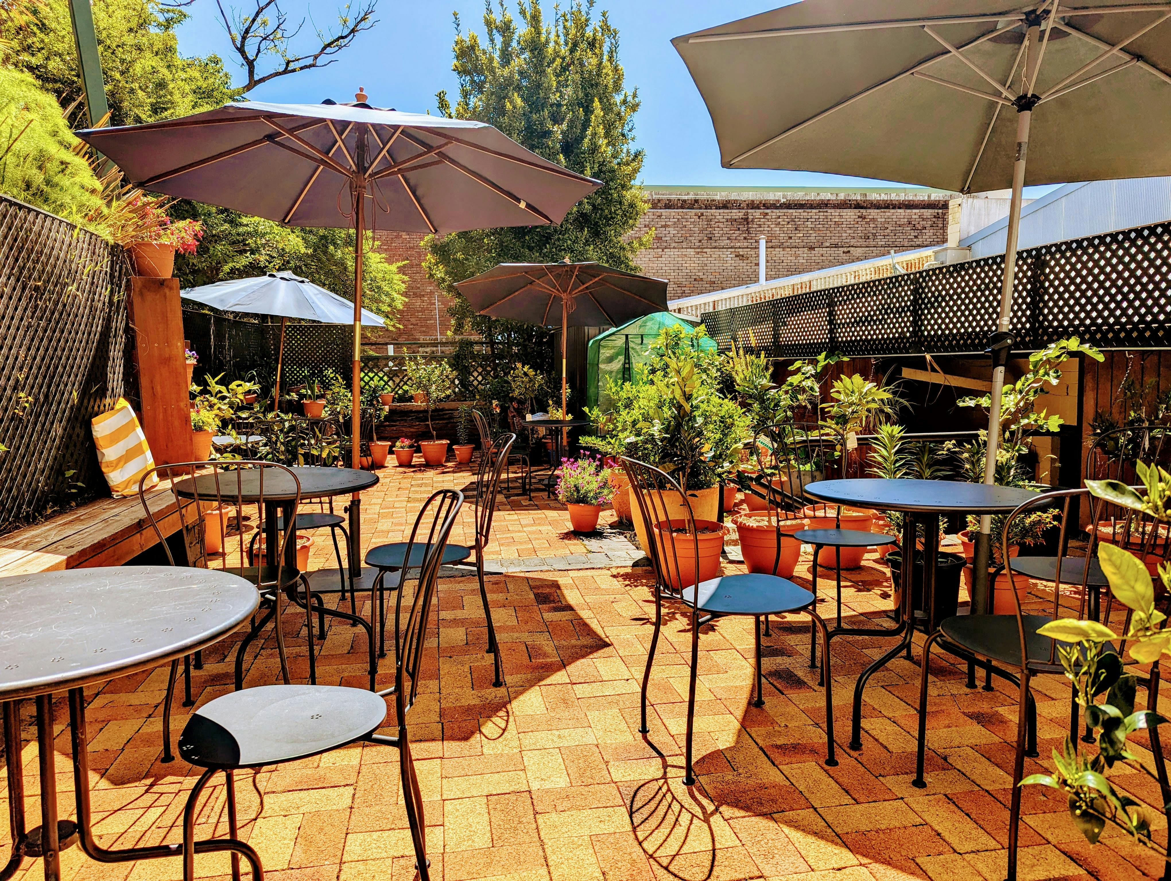 Outdoor Courtyard at Bang Bowls Cafe & Restaurant