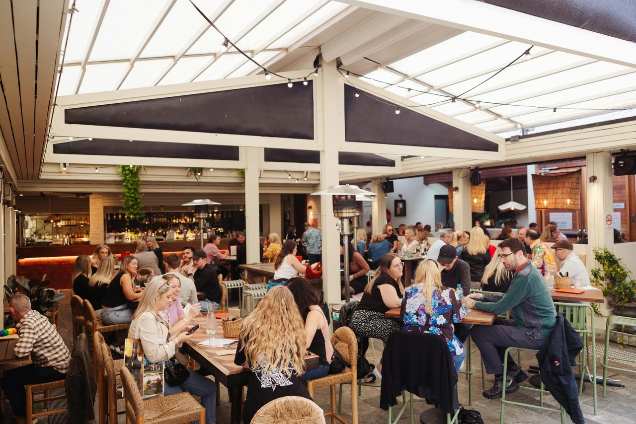 Full beer garden