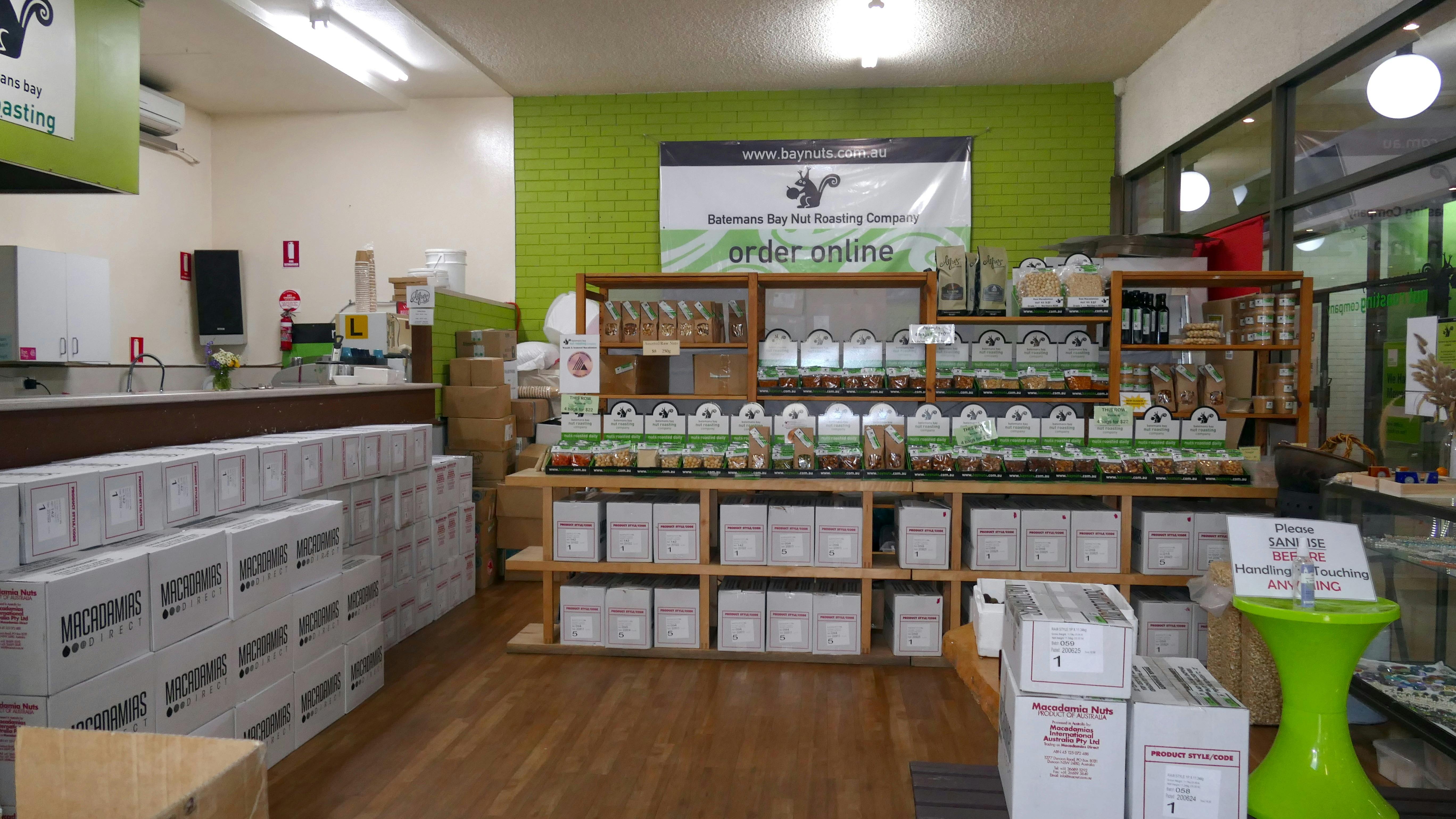 Batemans Bay Nut Roasting Company has a broad range of produce