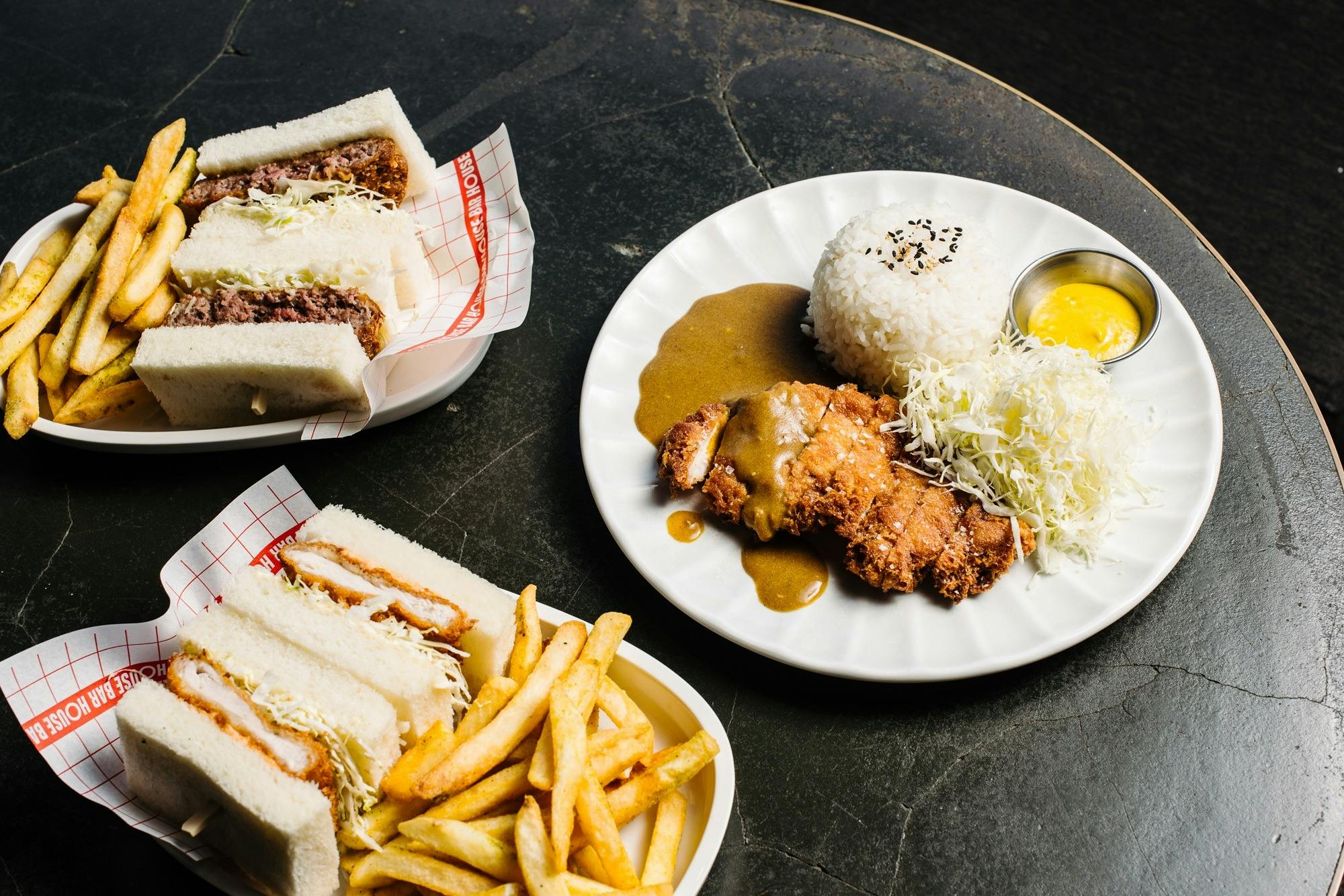 Food spread on table