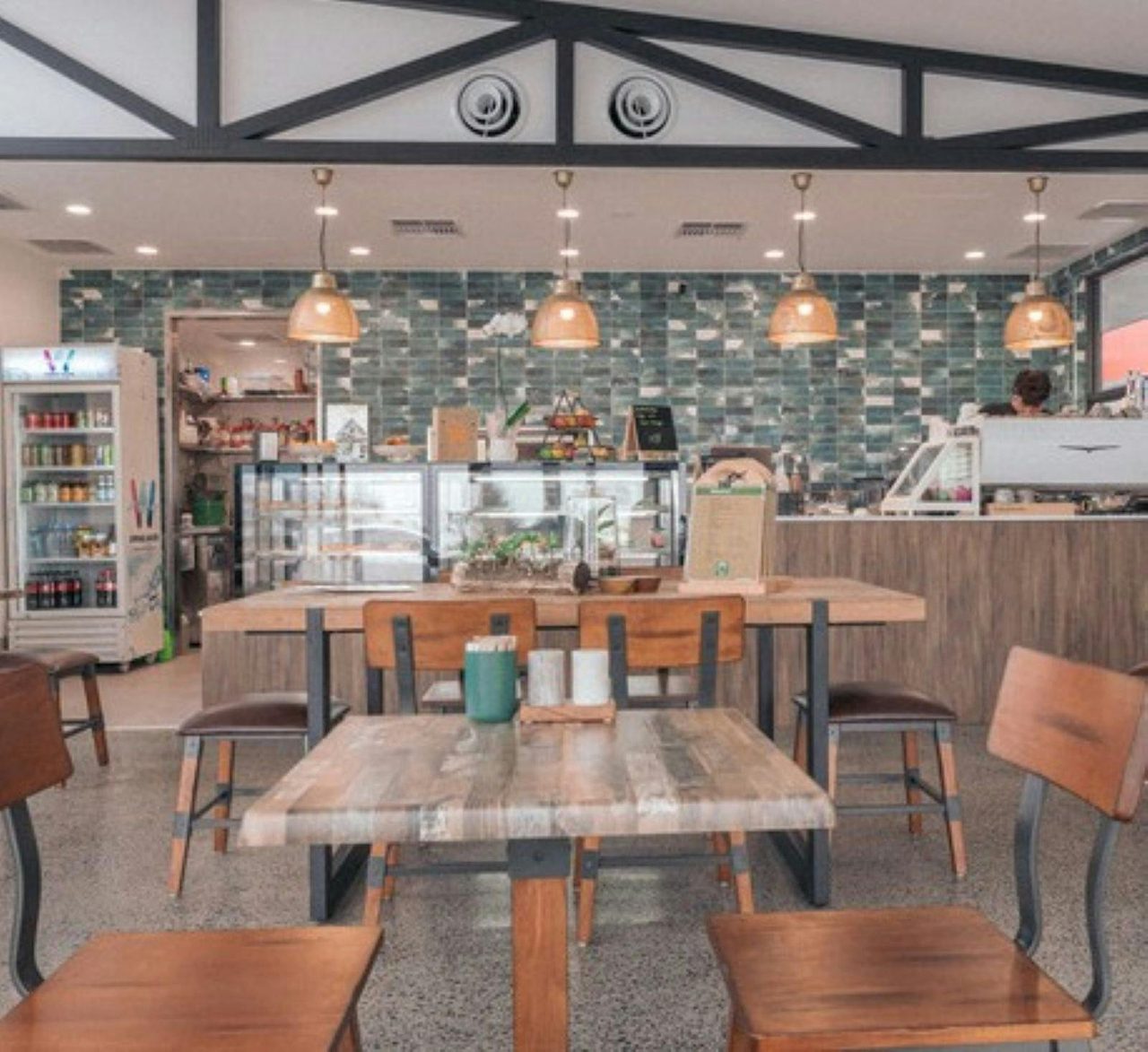 Cafe indoor setting