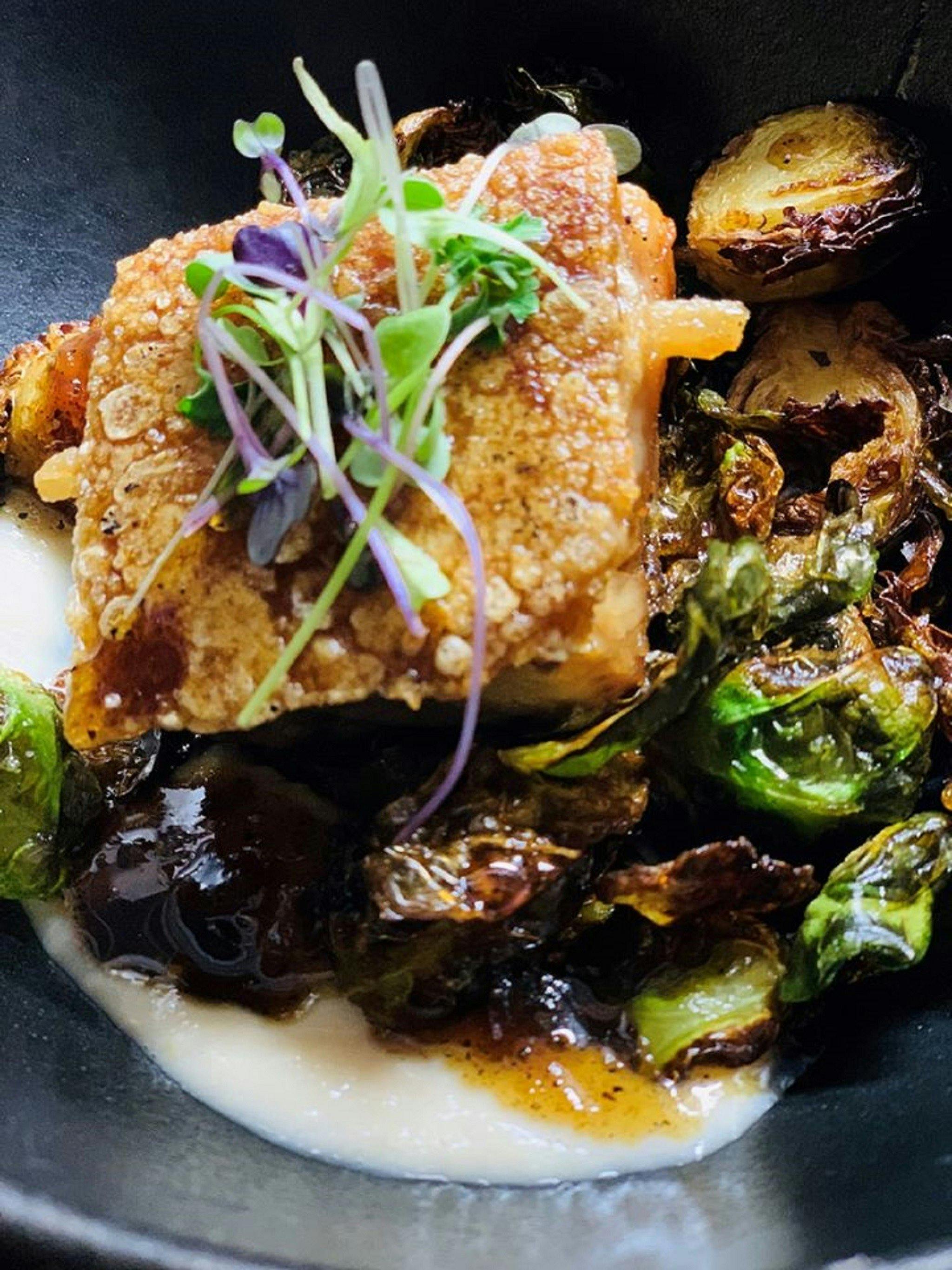 Delicious food served