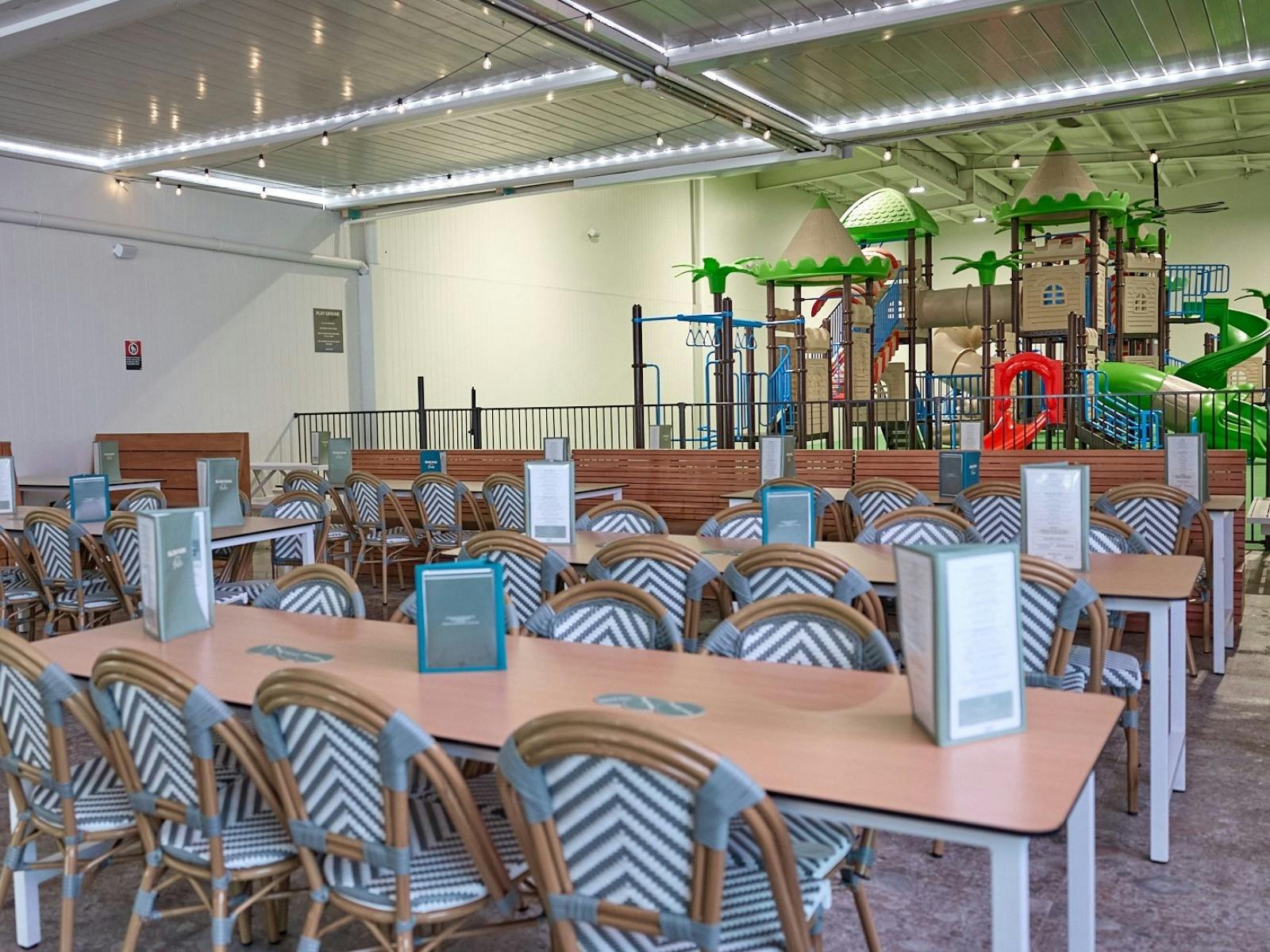 Outdoor Dining Next to Playground