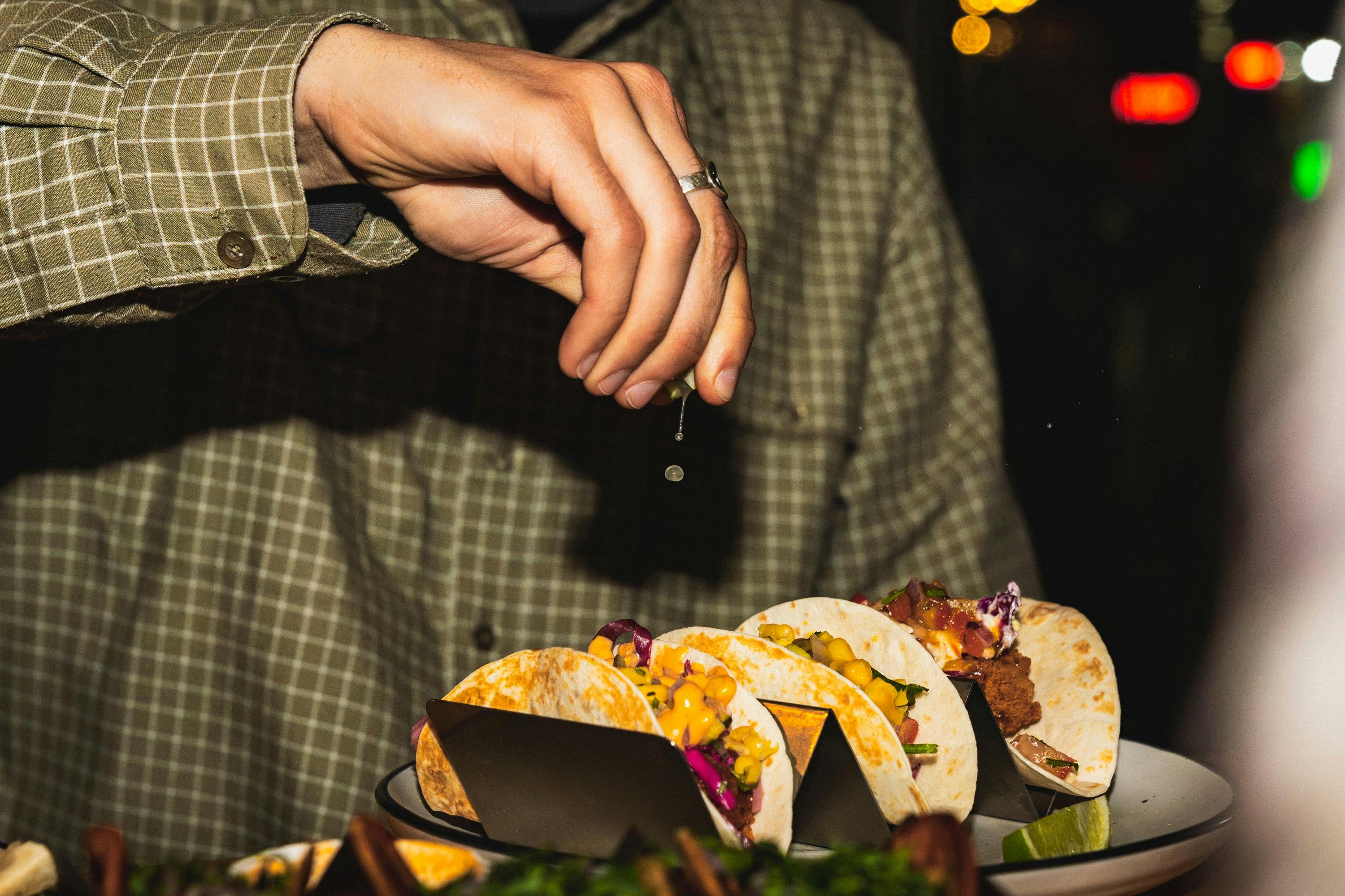 Tacos and fresh lime