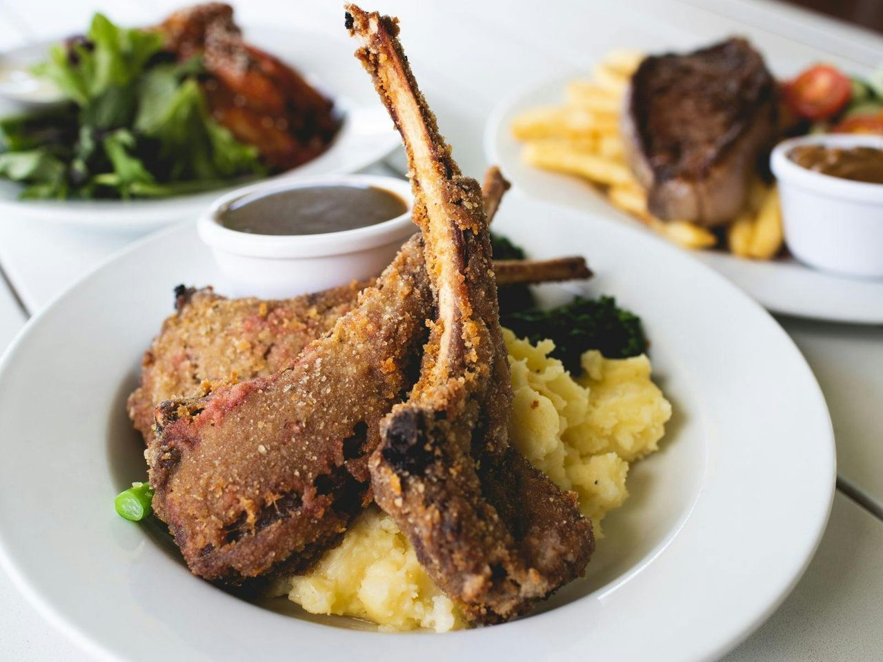 Delicious crumbed lamb cutlets.