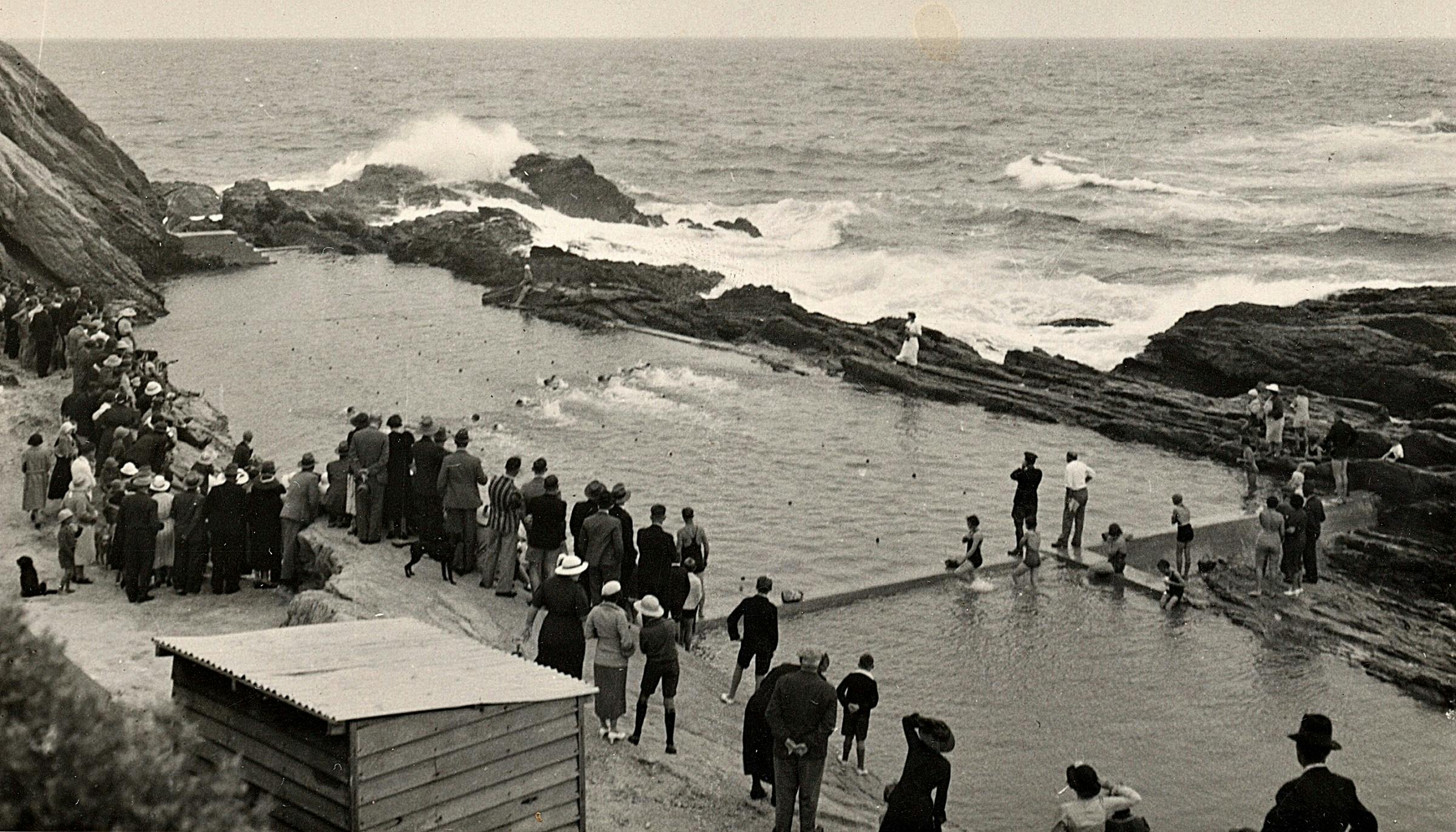 Bermagui Blue Pool swimming competition circa 1950s