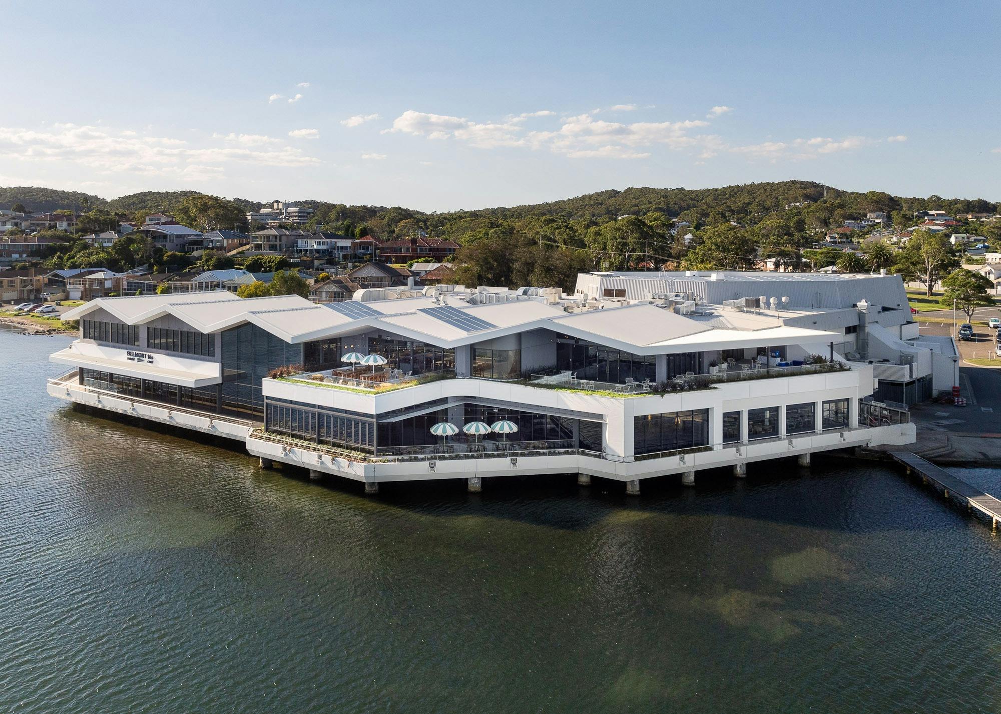Belmont 16s Sailing Club from the water