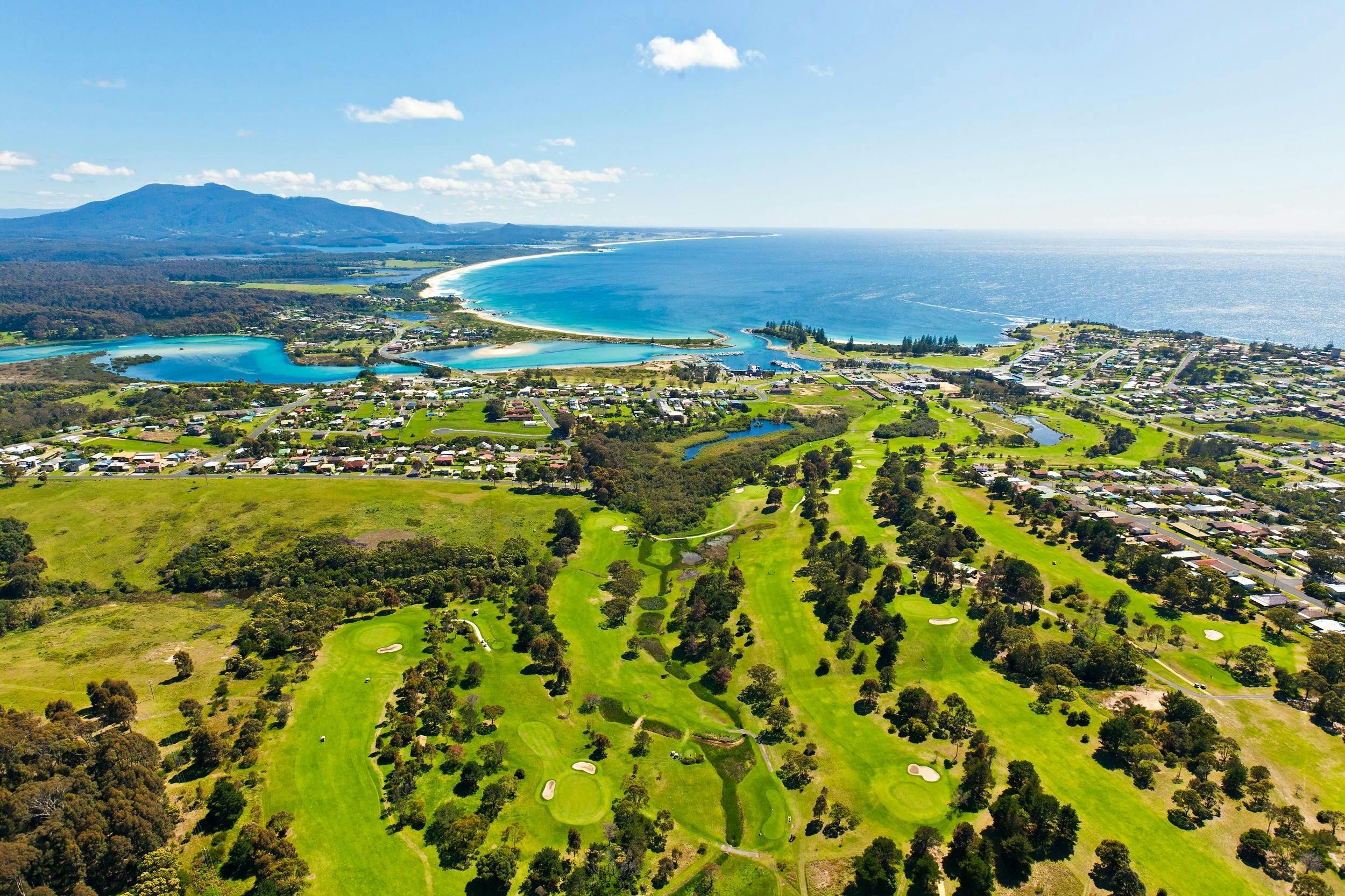 Bermagui Country Club aerial Gulaga
