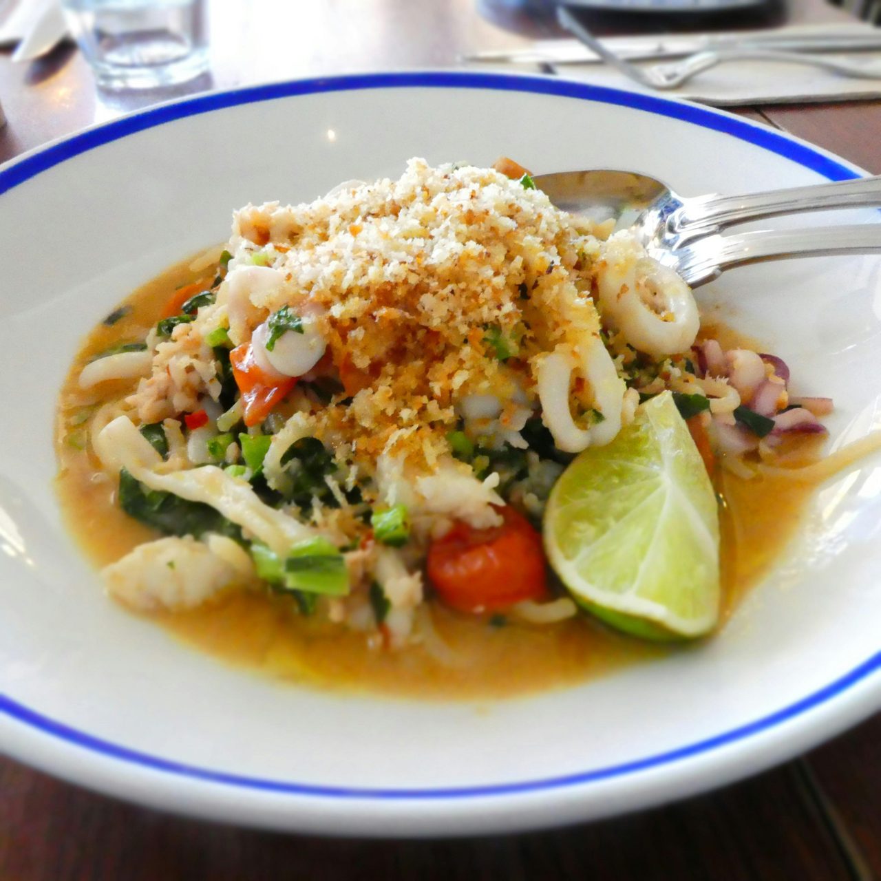 Spaghetti with Crab and Cuttlefish