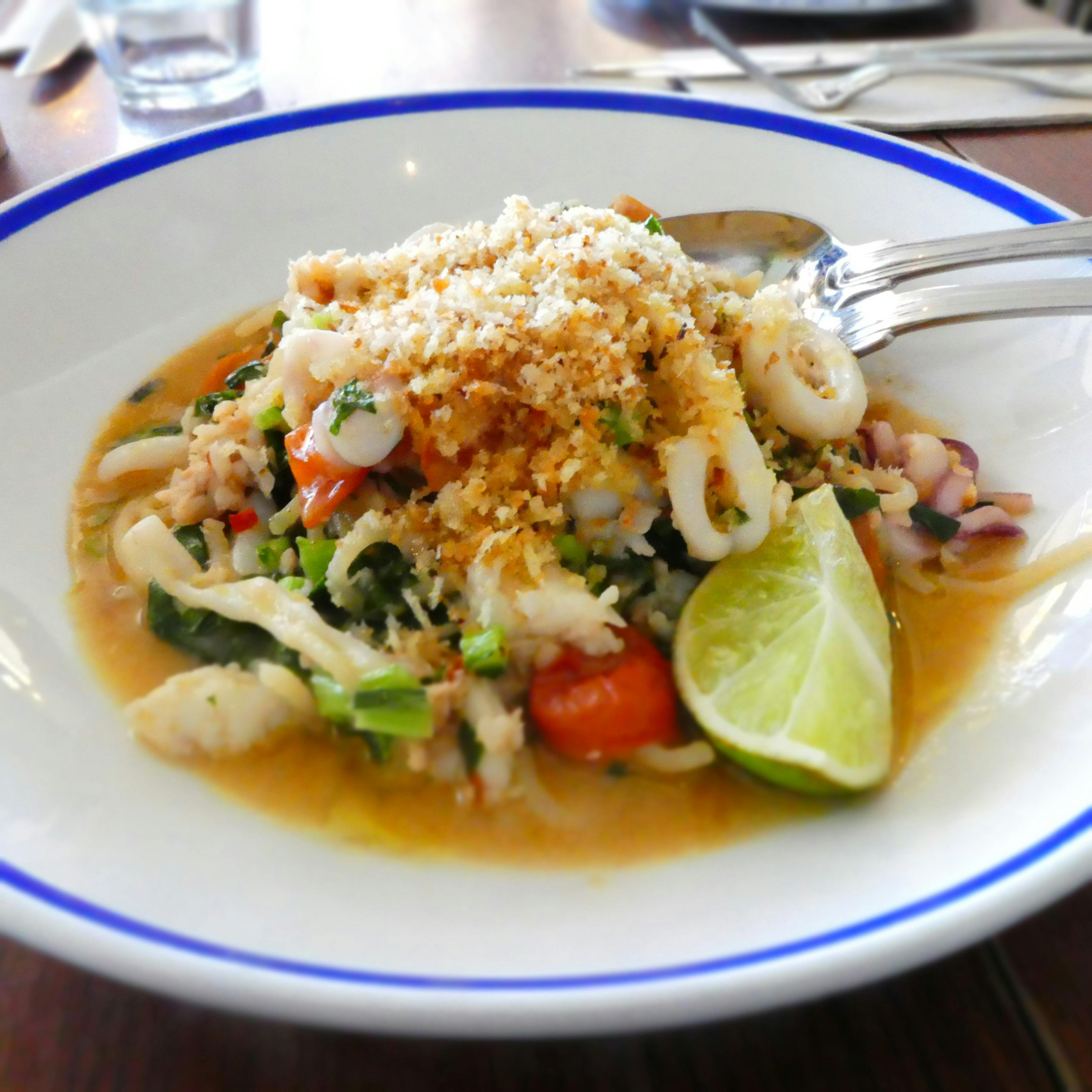 Spaghetti with Crab and Cuttlefish