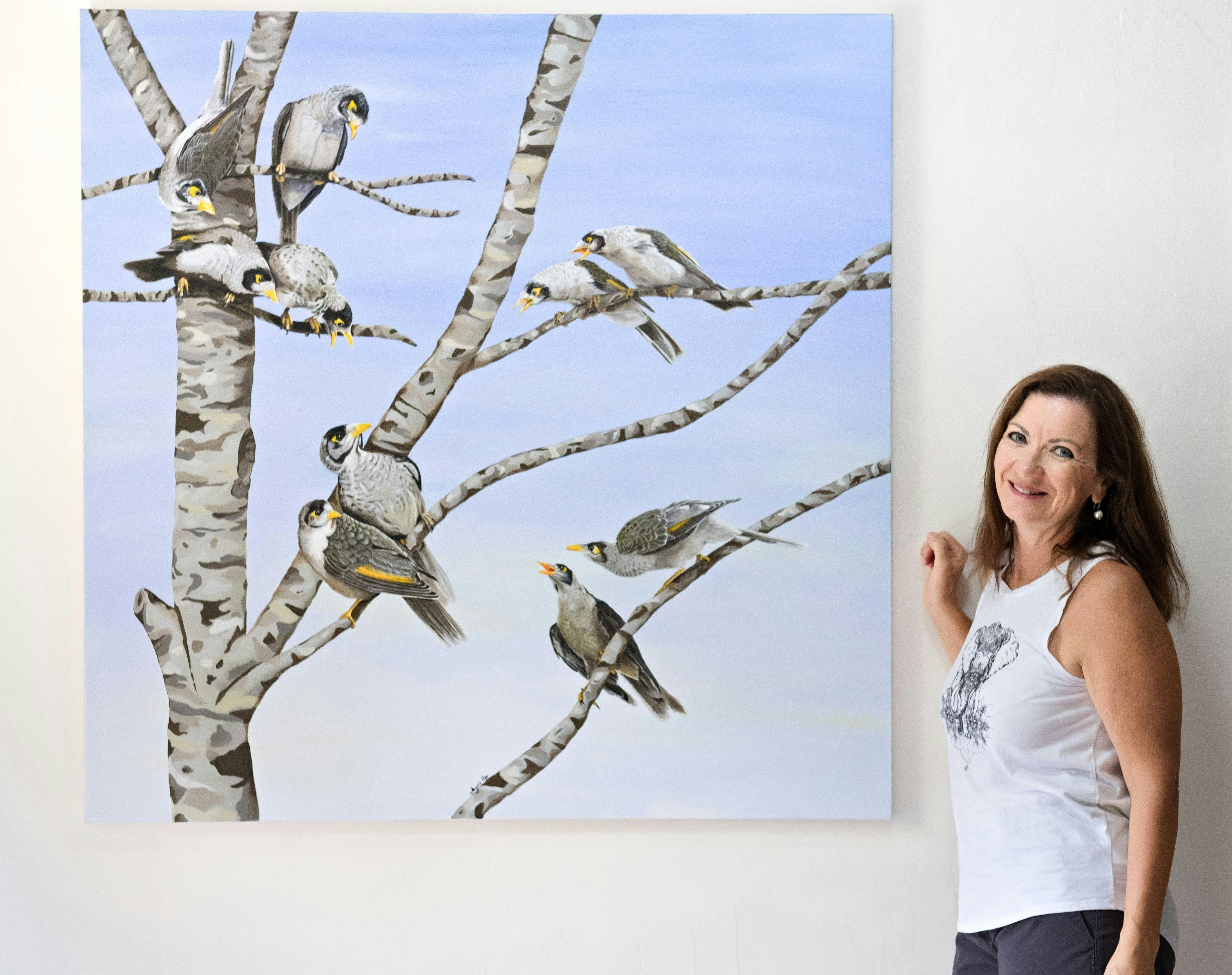 Angela Parr with Artwork